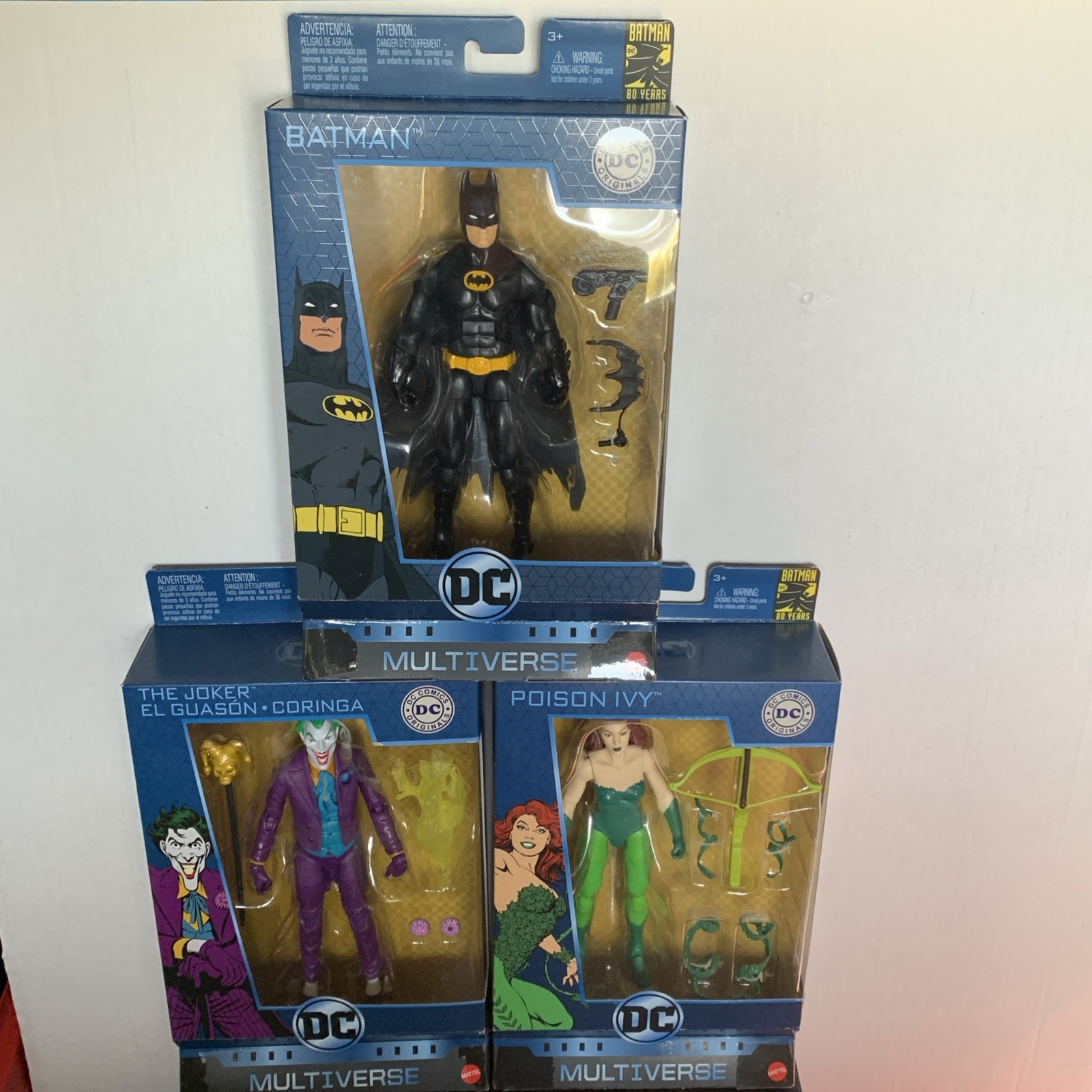 DC Multiverse Original 80 Years Batman Poison Ivy Joker 2019 Mattel Lot (3)
