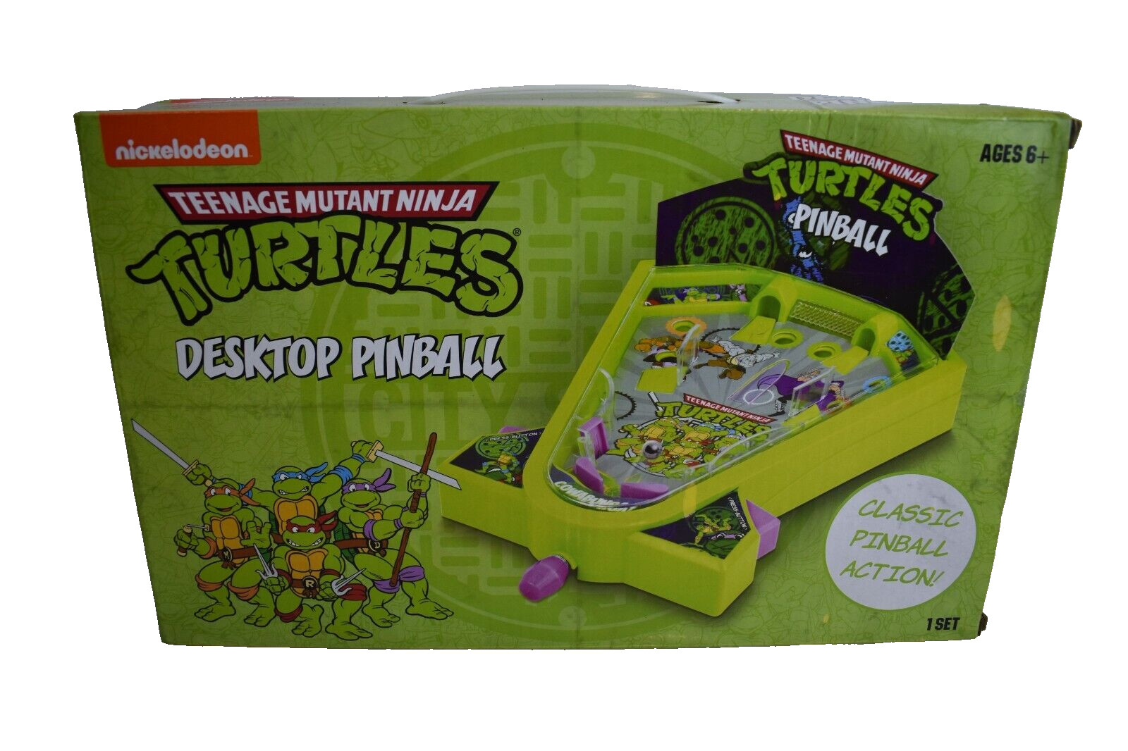 Teenage Mutant Ninja Turtles Table Top Desktop Pinball Game – Brand New
