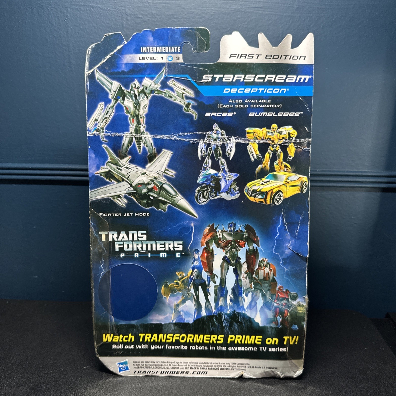 Transformers Prime Starscream First Edition Hasbro New In Box NIB Damaged Card