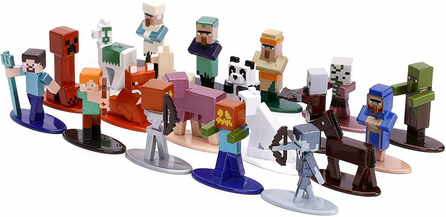 Minecraft 20 Pack Wave 2 Die-Cast Figure 1.65 in Collectible Nano Metalfigs NEW