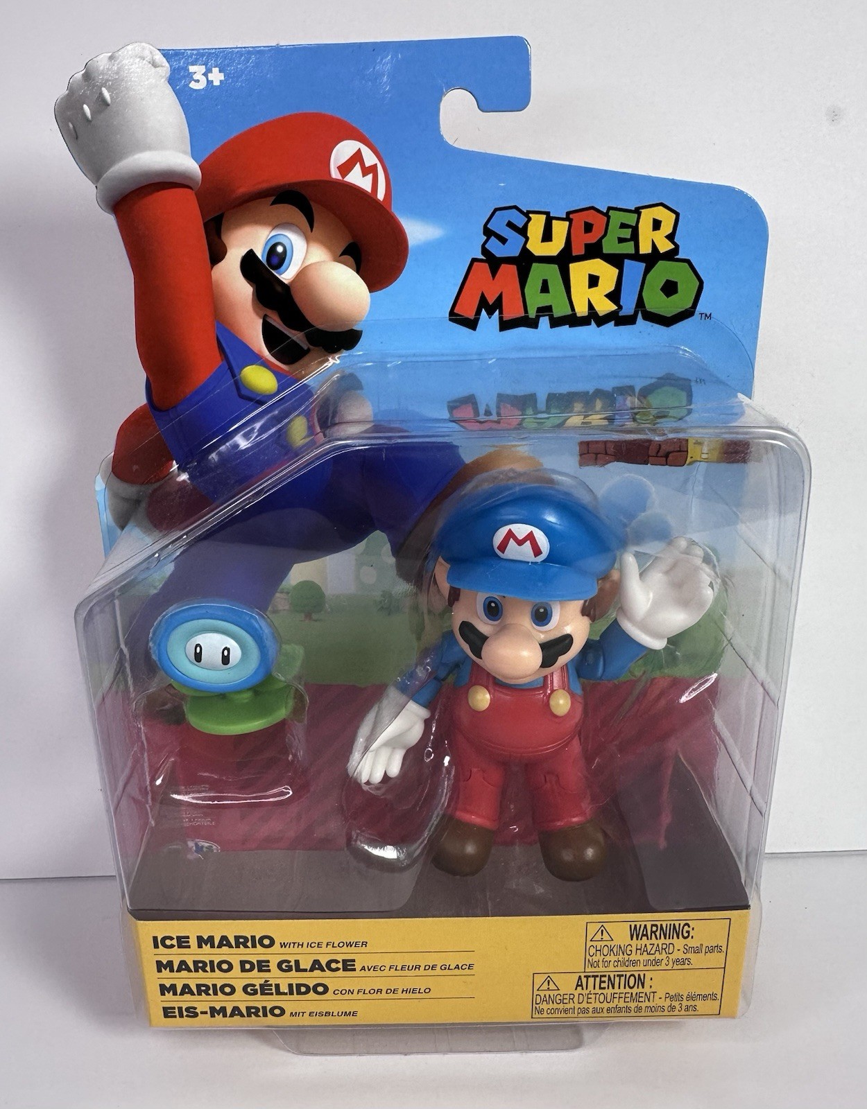 Super Mario « ICE MARIO W/ICE FLOWER » Action Figure 4in Jakks PACIFIC