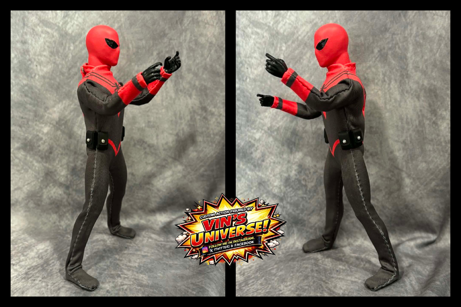 Custom 8&Prime; Mego Scale SpiderMan Assassin Peter Parker Action Figure & Display Box