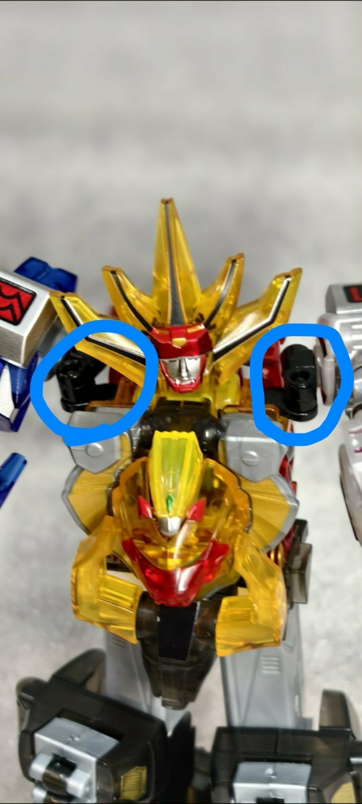 6 joints REPRO to fix SMP Gao KING Megazord MINIPla Wild Force Gaoranger MMPR