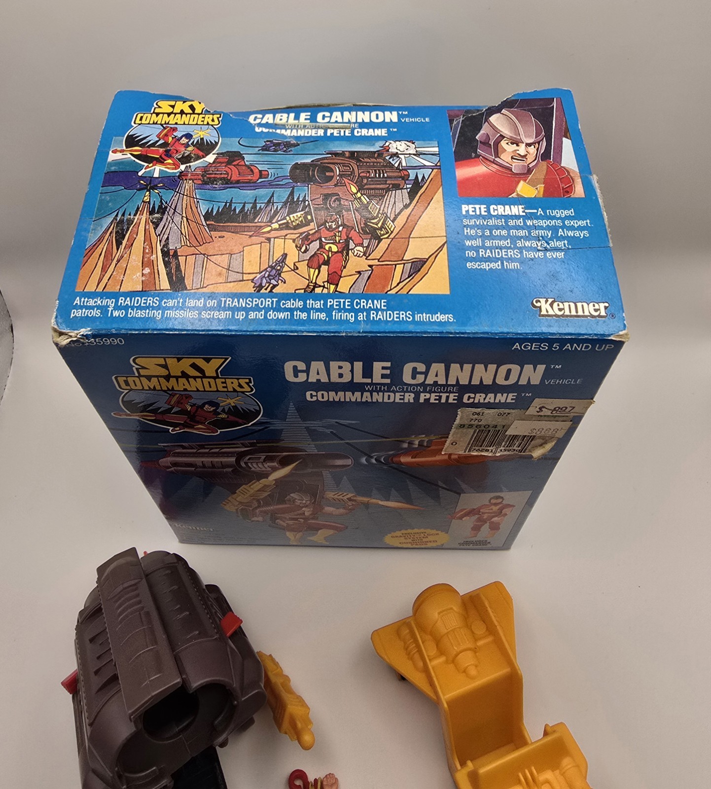 Sky Commanders Cable Cannon Kenner 1987 Incomplete, Parts