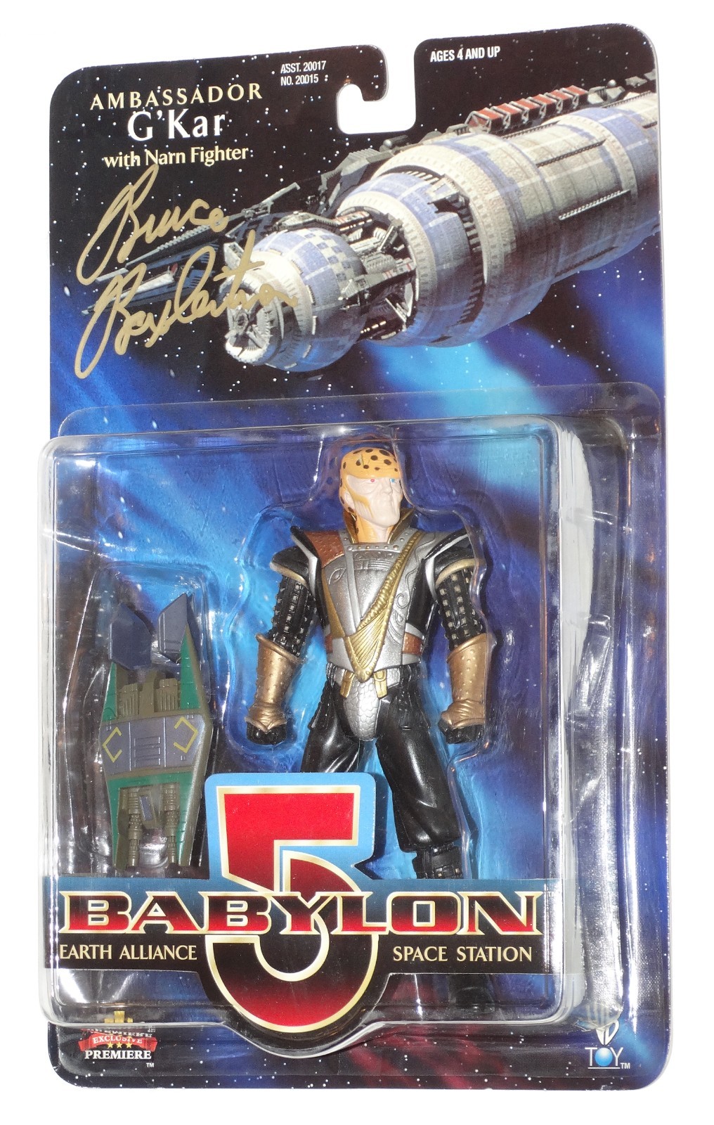 Babylon 5 Ambassador G&rsquo;Kar AF Signed w/COA by Bruce Boxleightner 1997 WB Toys
