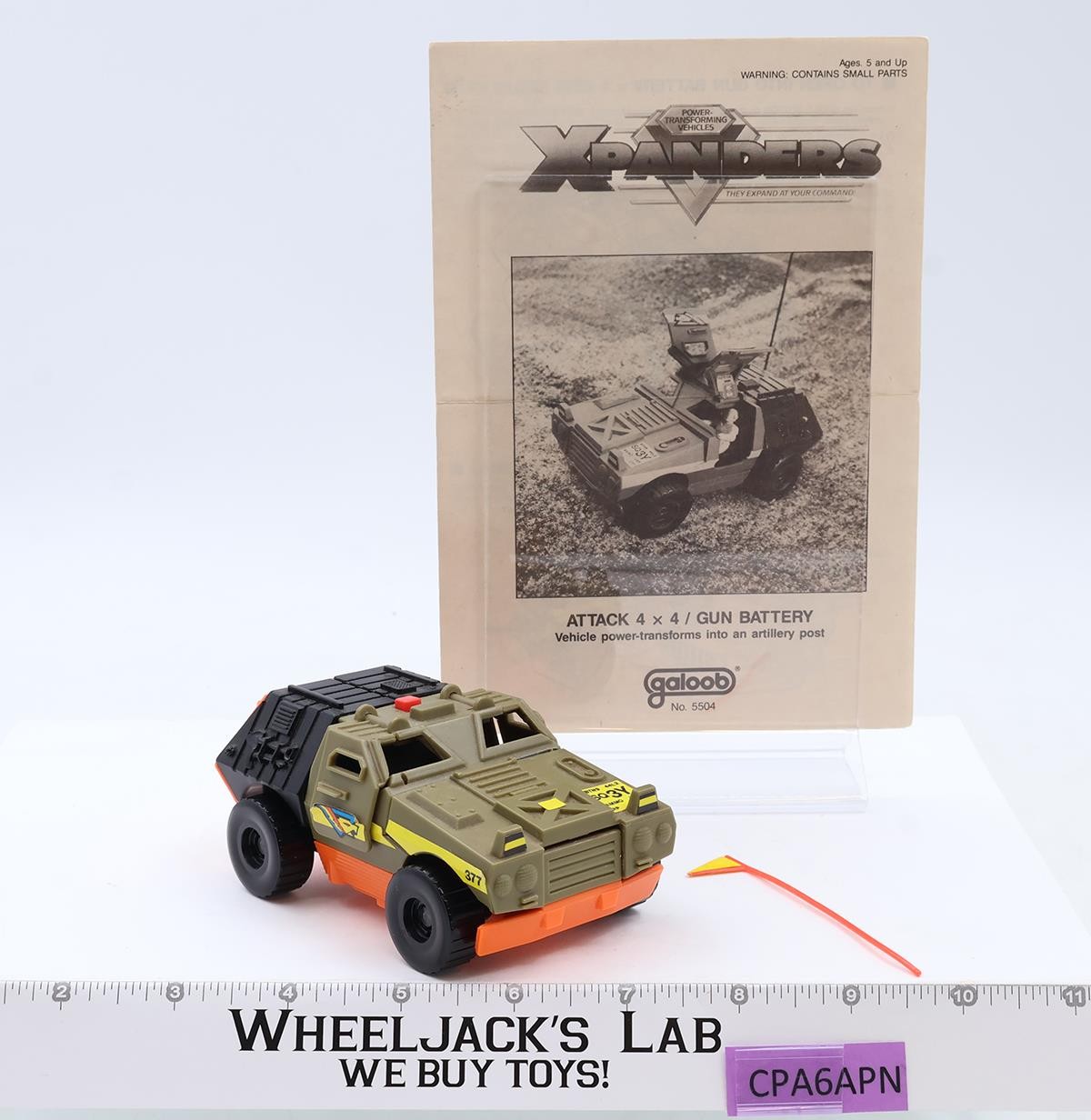 Attack 4×4 Gun Battery Xpanders 1989 Galoob Vintage Action Figure Vehicle