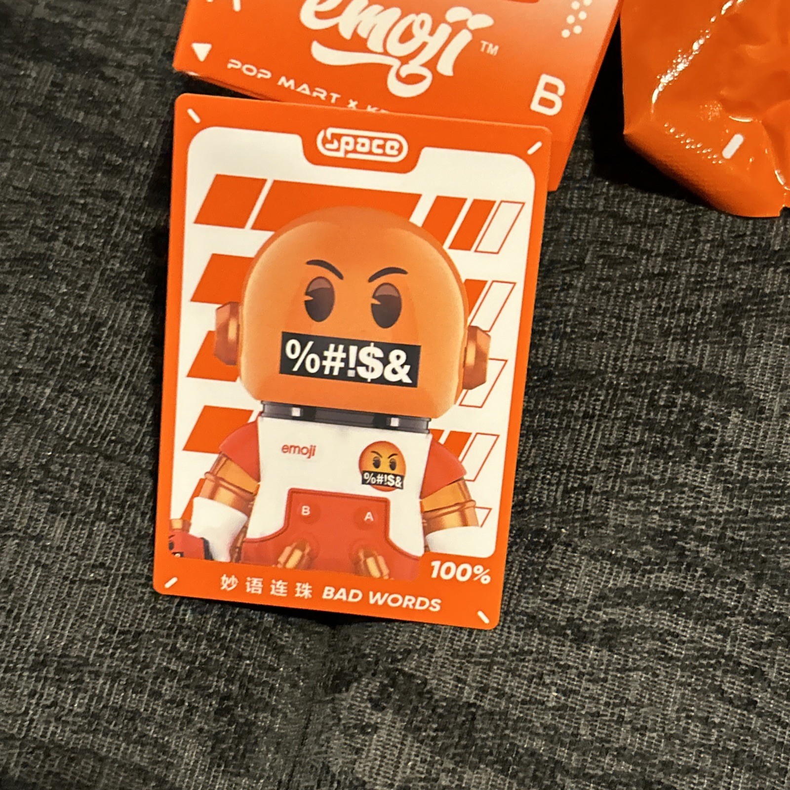 Authentic Pop Mart Mega 100% Space Molly Emoji Bad Words New