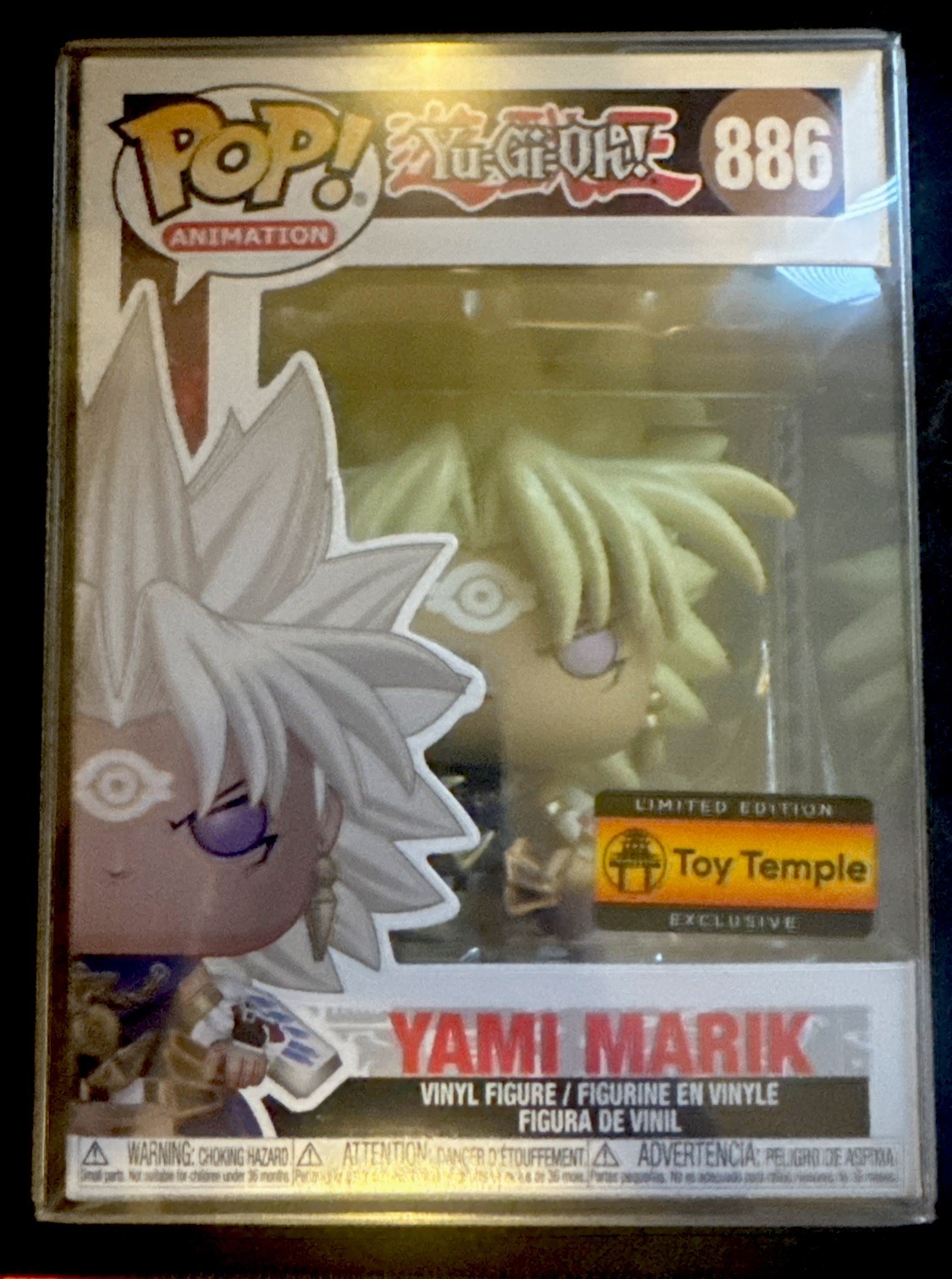 FUNKO POP YAMI MARIK YU-GI-OH! #886 ANIME TOY TEMPLE EXCLUSIVE w/ PROTECTOR