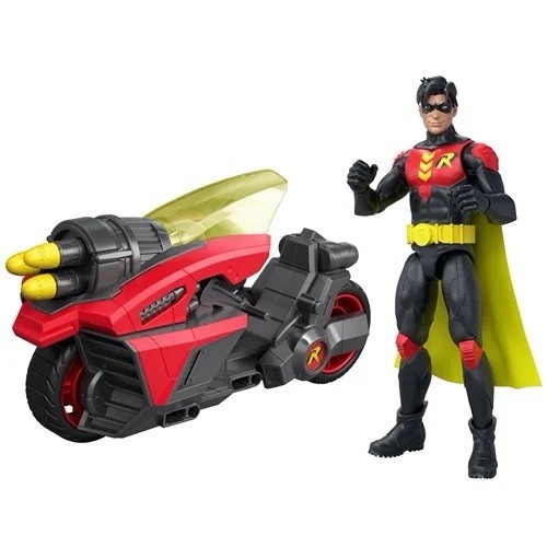 Mattel DC Premier New Robin Cycle Action Figure Motorcycle w/ Darts NIP