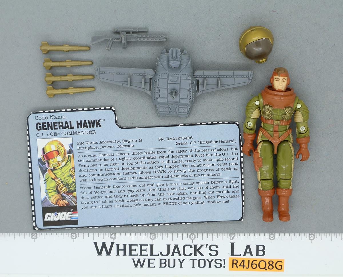 General Hawk V1 100% Complete G.I. Joe 1991 Hasbro Vintage Action Figure