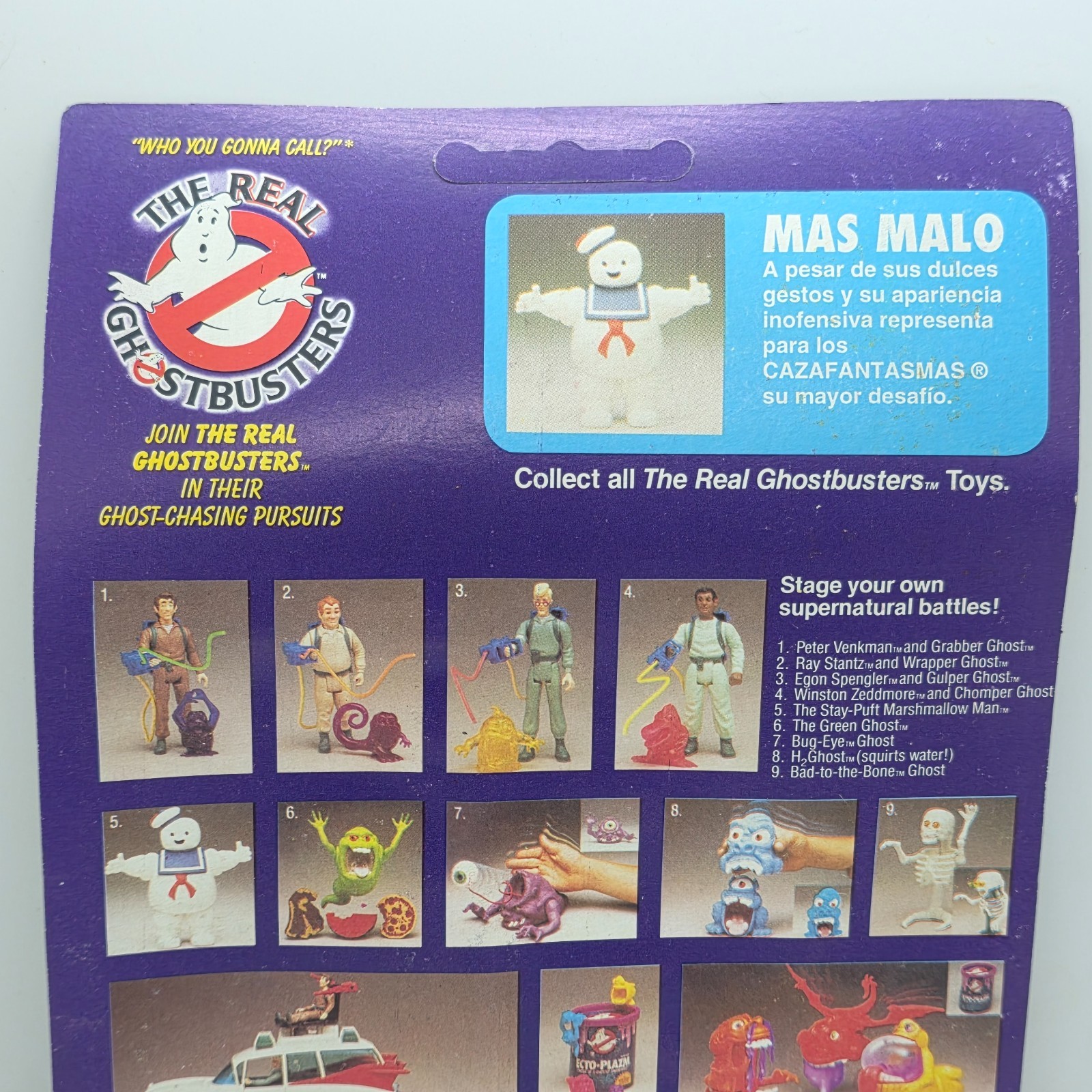 1992 the real ghostbusters jocsa kenner EGON IN CARDBOARD STAY PUFT ERROR RARE