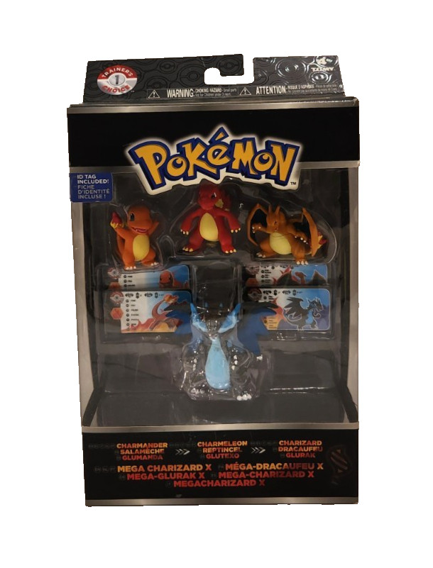 Pokemon Trainers Choice Tomy Mega Charizard X Evolution Figure Set New Toys