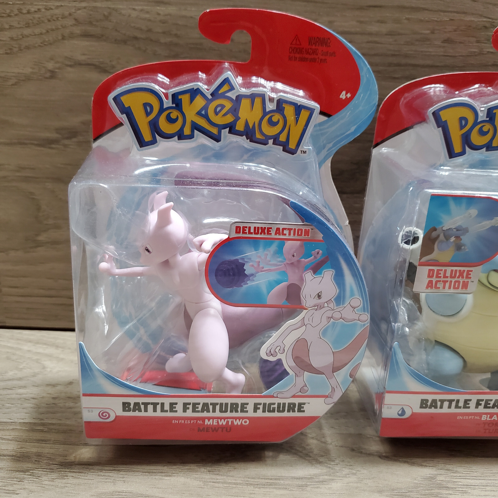 Pokemon Battle Feature Figure Pack 4.5-Inch Scale – Mewtwo + Blastoise BRAND NEW