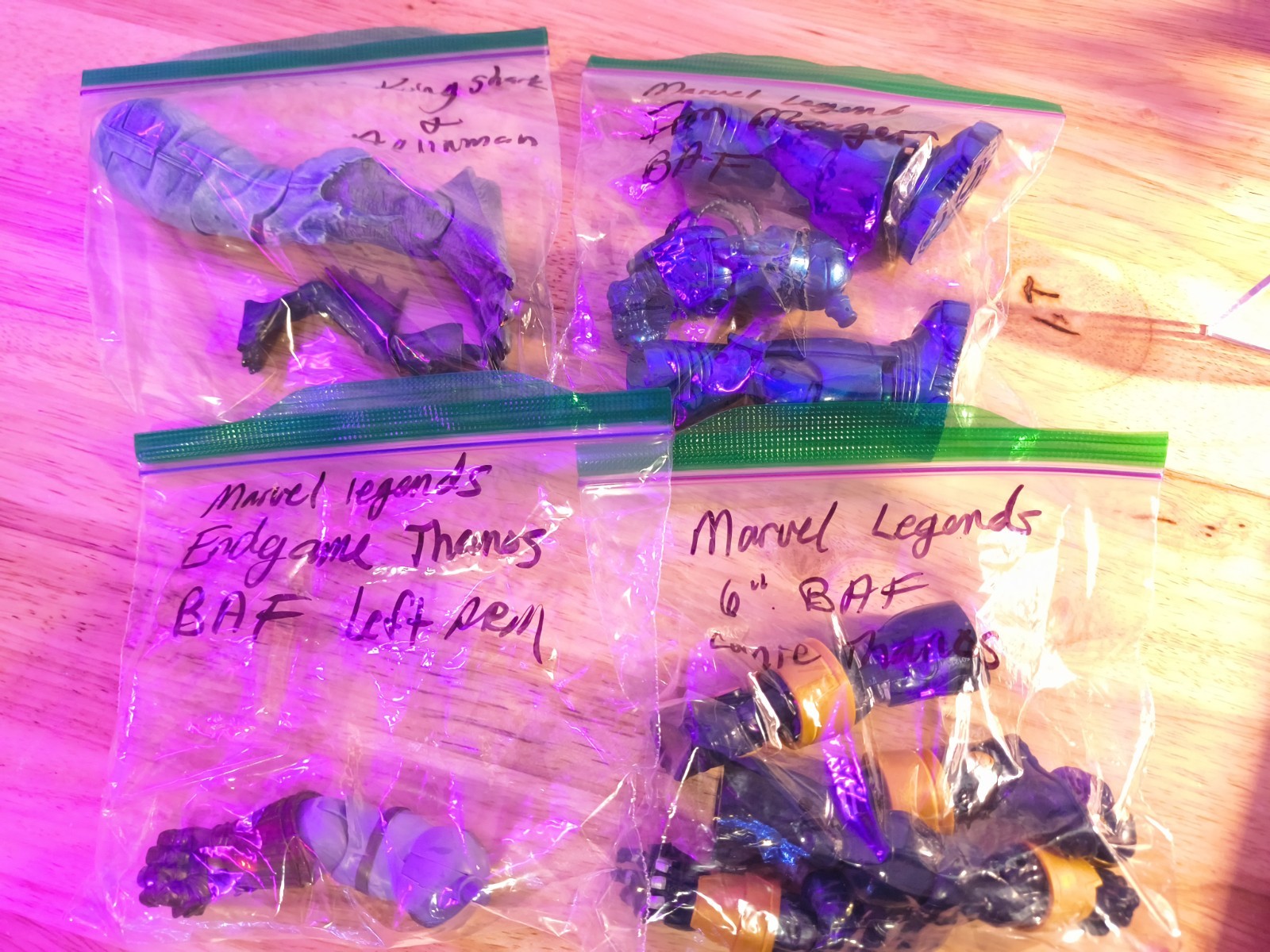 McFarlane, Marvel Legends and DC BAF Lot 20+ parts, head, arms, legs, torso, ice