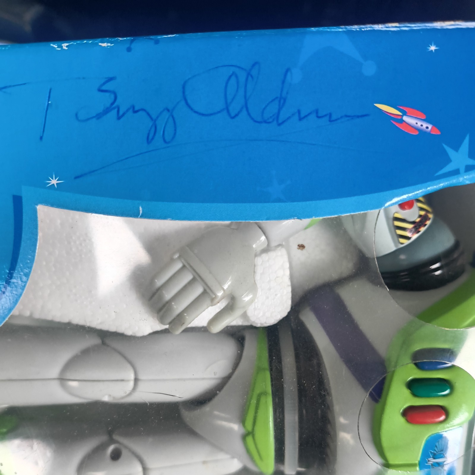 Buzz Aldrin signed Toy Story Buzz Lightyear Ultimate Talking Action Figure