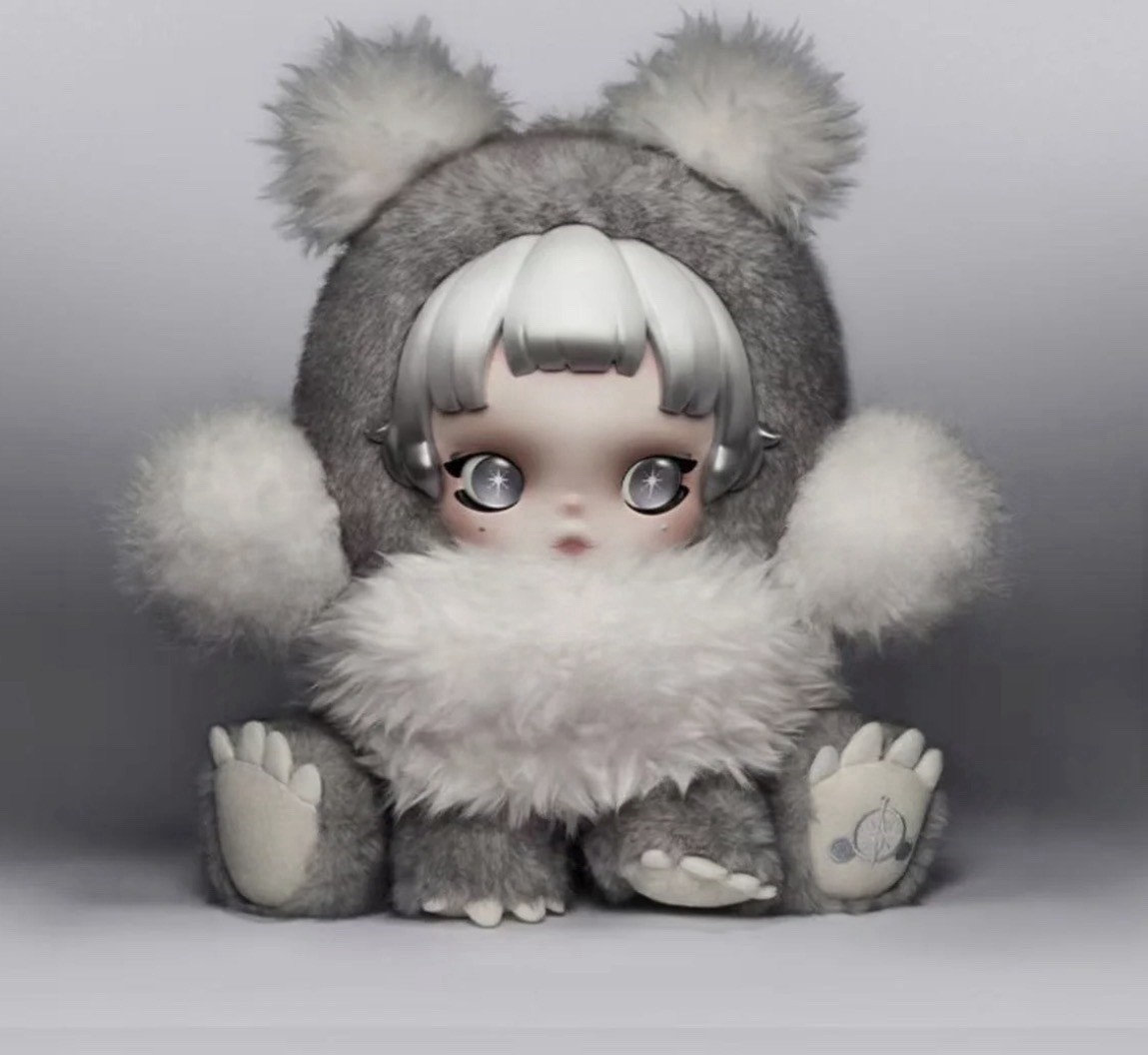 Pop Mart θ Skullpanda Punk Panda 30 Cm Plush Doll ( NO BOX)