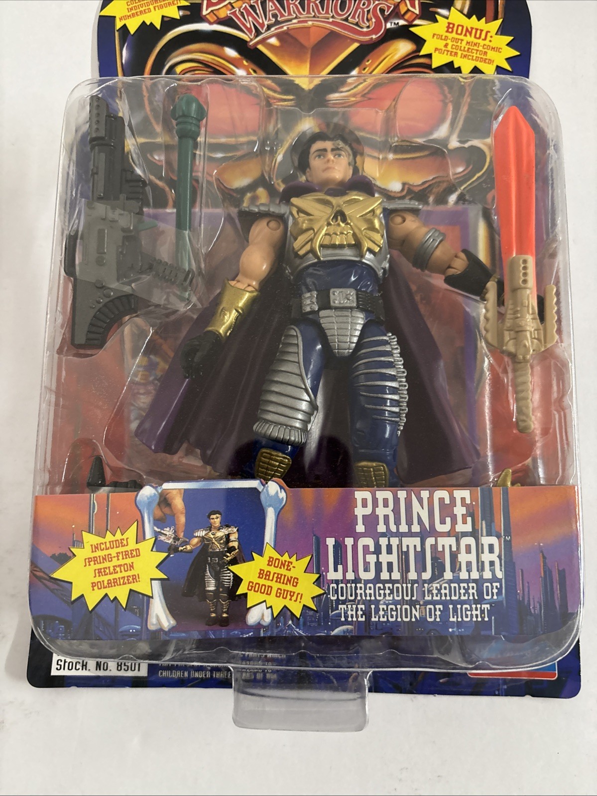 Vintage 1994 Playmates Skeleton Warriors Prince Lightstar Figure Sealed New