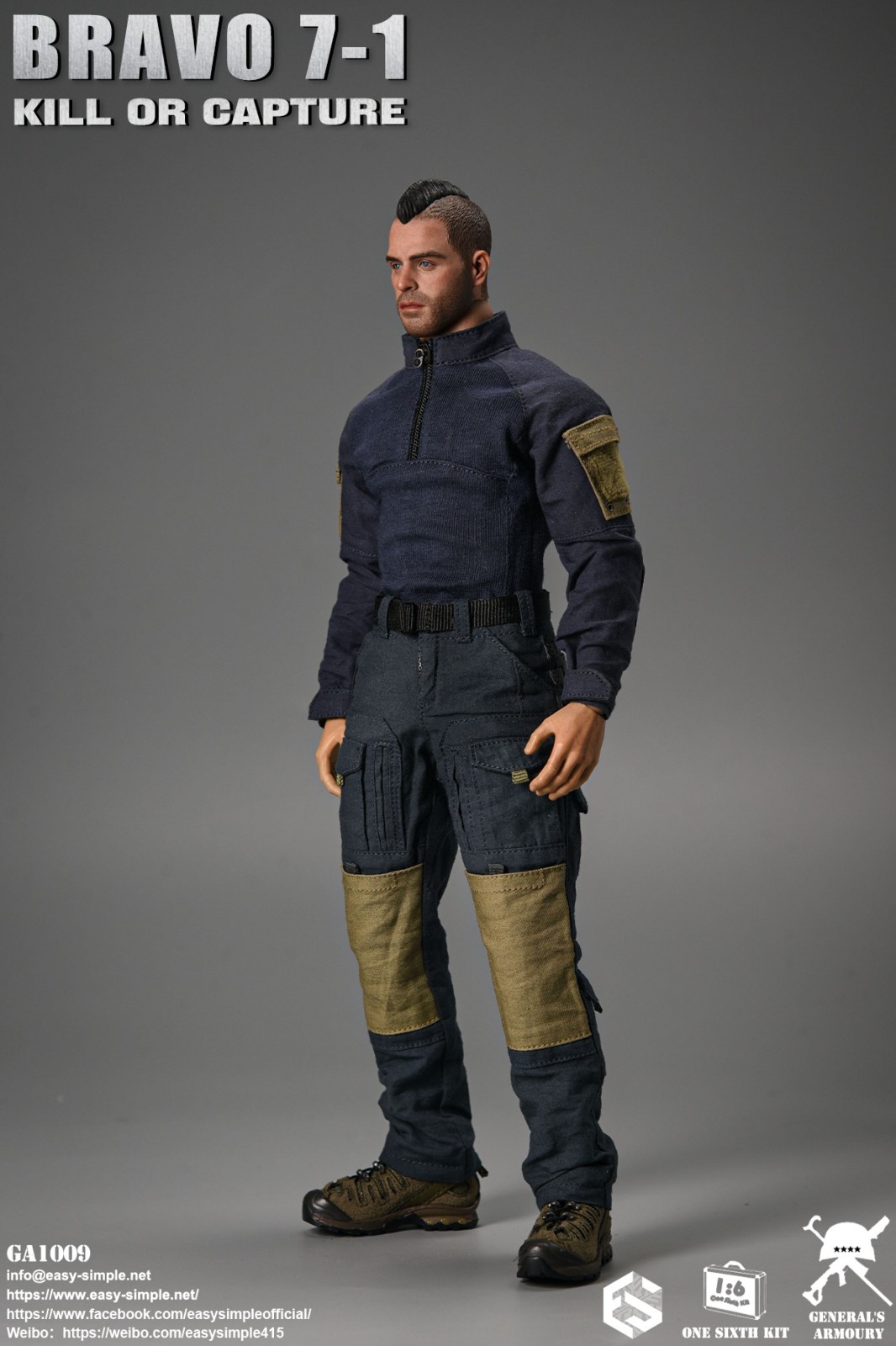 Easy&Simple COD Soldier BRAVO7-1 SAS Soap 1/6 scale Action Figure