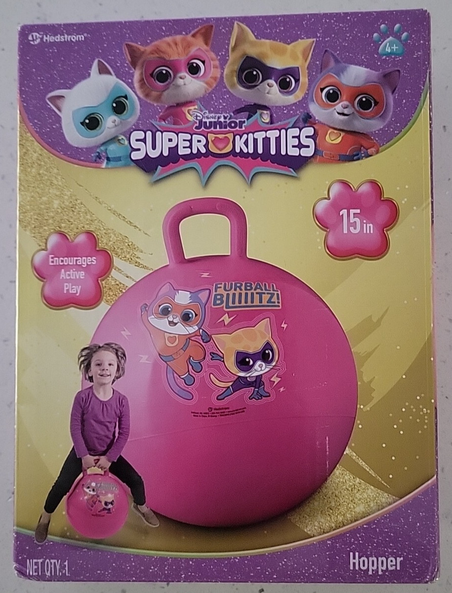 New Hedstrom Disney Super Kitties 15&Prime; Hopper Bouncy Ball Indoor & Outdoor Fun