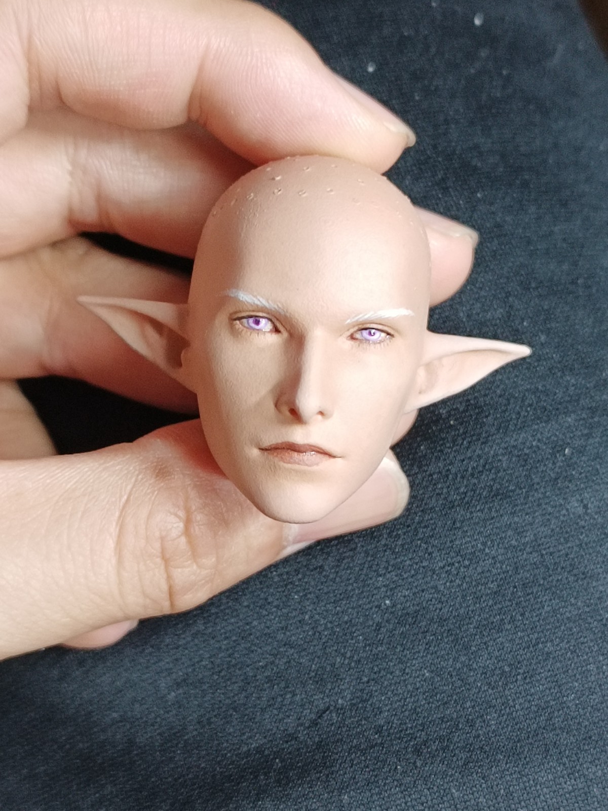 Painted 1/6 Male Elf Ear Head Sculpt Model Fit 12&Prime; Action Figure Body