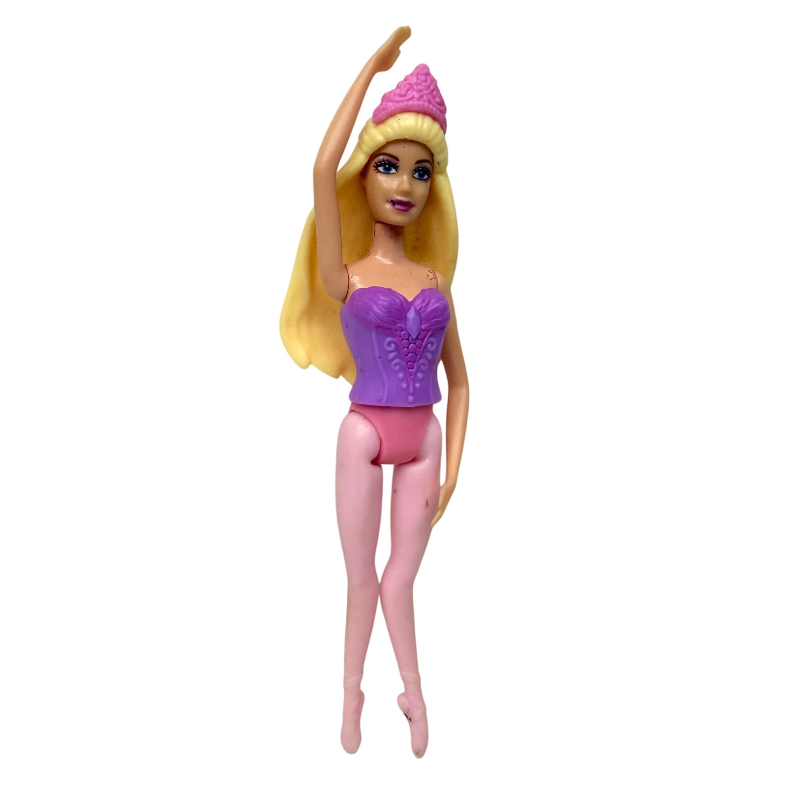 Barbie Ballerina Princess Purple Pink Molded Doll Figure Mattel 2011 Happy Meal