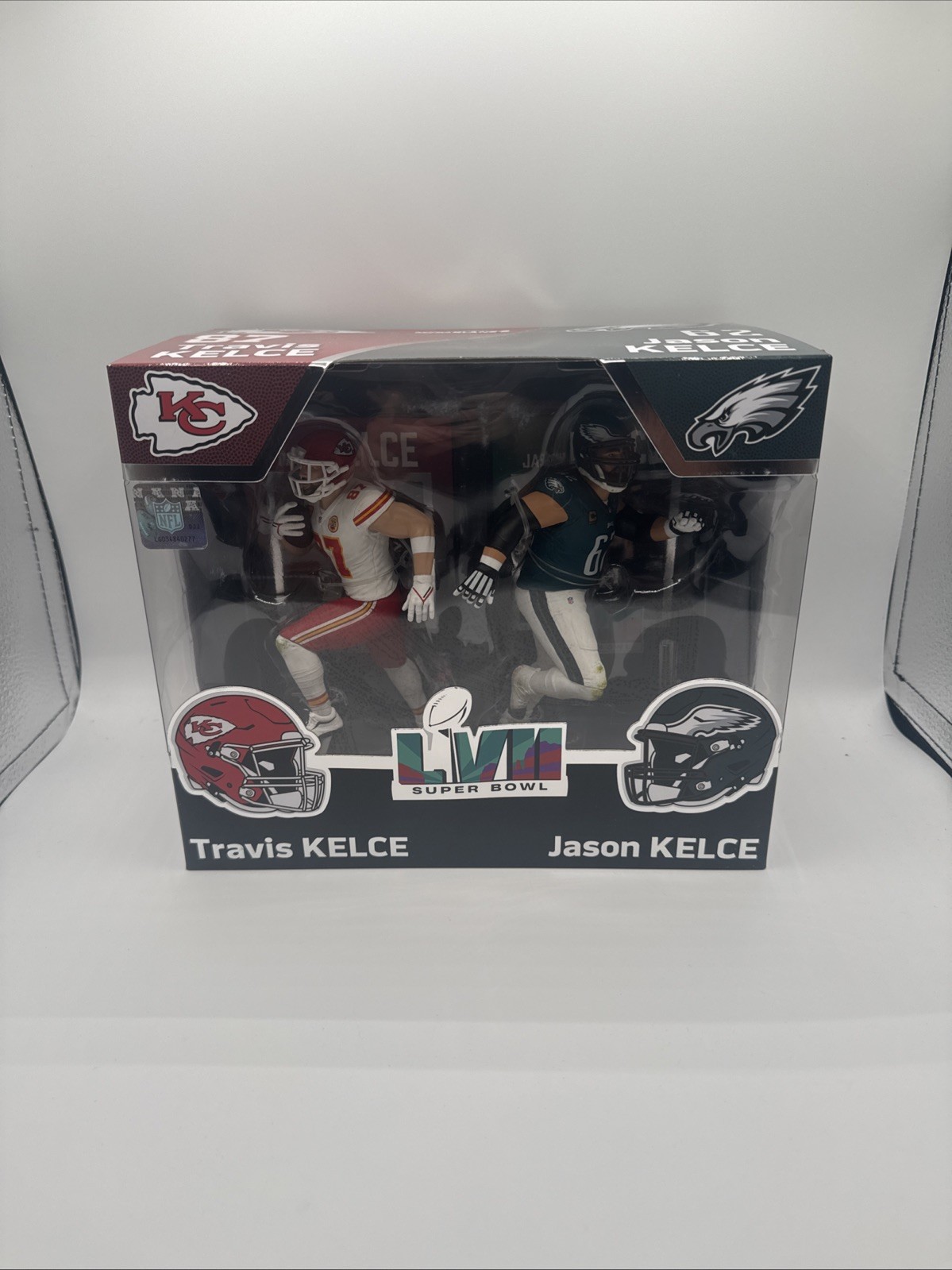 McFarlane SportsPicks TRAVIS KELCE & JASON KELCE 7&Prime; Figure 2-Pack Chiefs Eagles