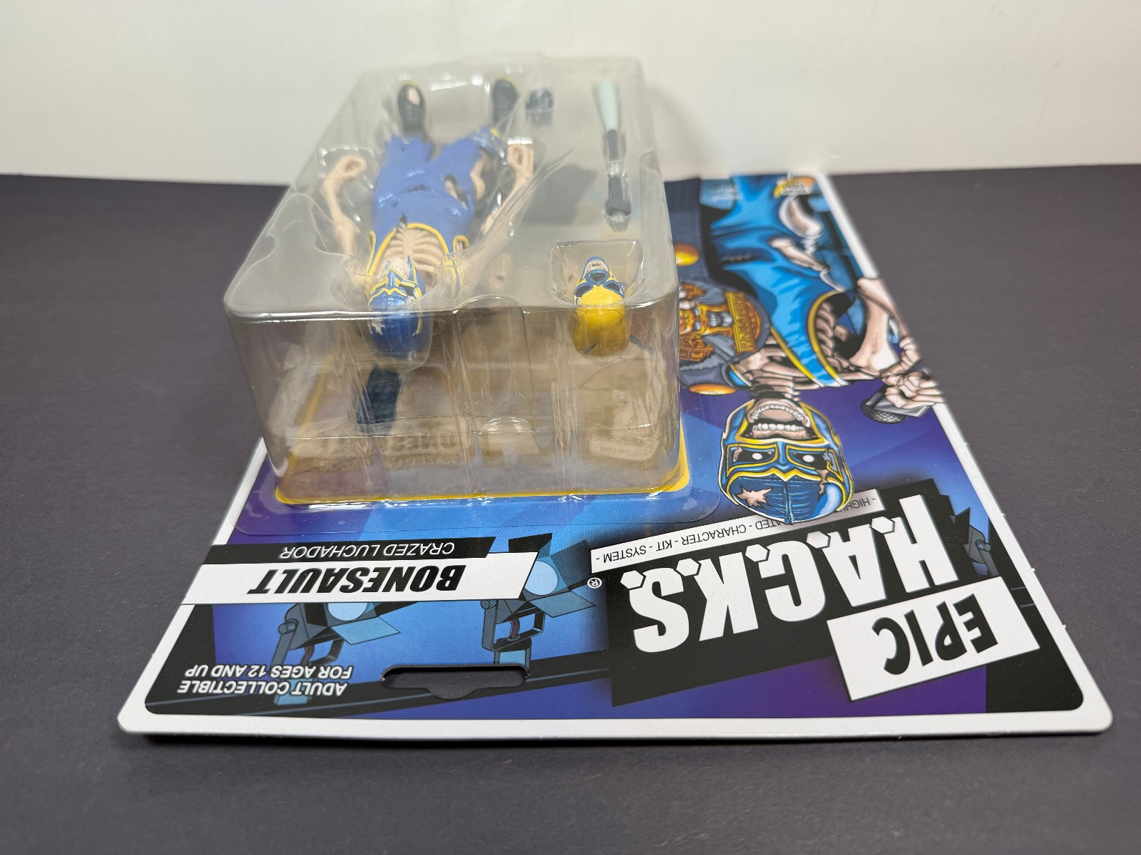 Boss Fight Studio Epic Hacks BONESAULT Crazed Luchador 6&Prime; Figure Skeleton