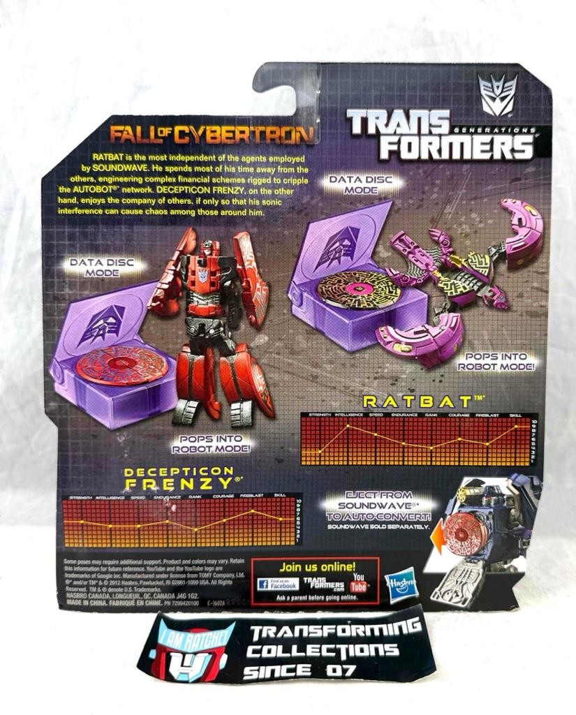 Transformers Generations Fall Of Cybertron FOC Frenzy Ratbat MOSC