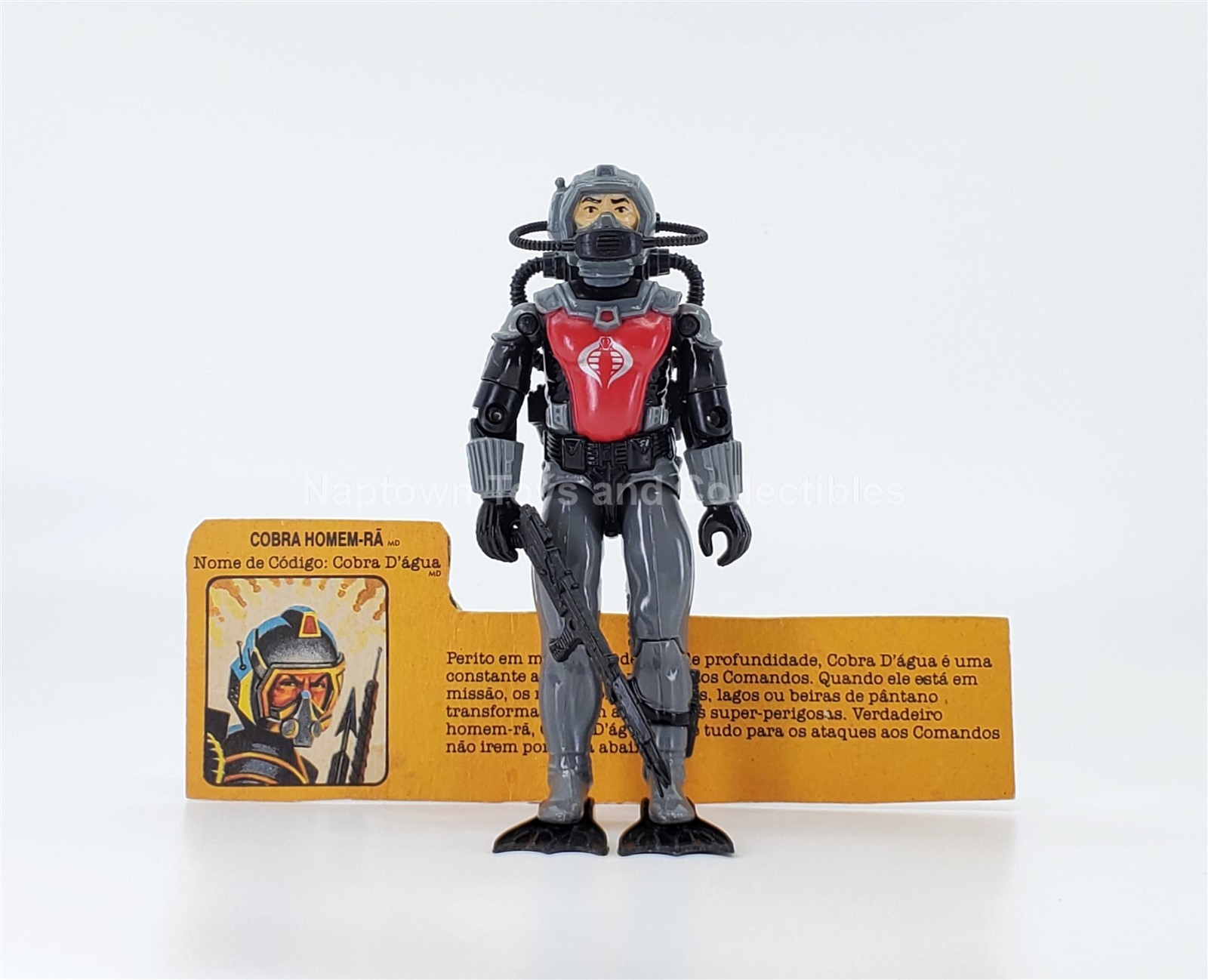 GI JOE COMANDOS EM ACAO COBRA D&rsquo;AGUA (EELS) COMPLETE w/FILE CARD BRAZIL ESTRELA