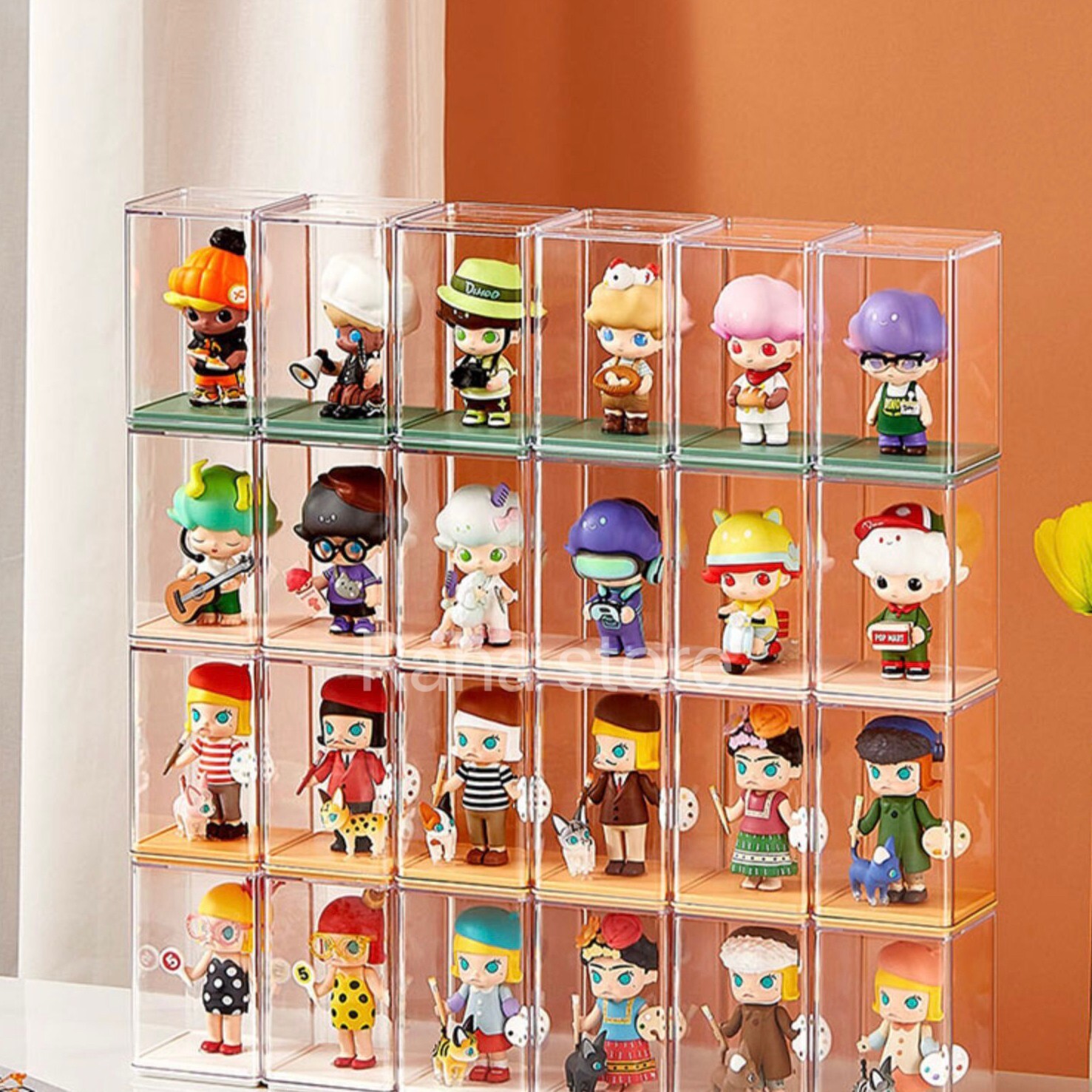Pop Mart Single Display Box Mini Figure Storage White 6pcs Fingding Unicorn