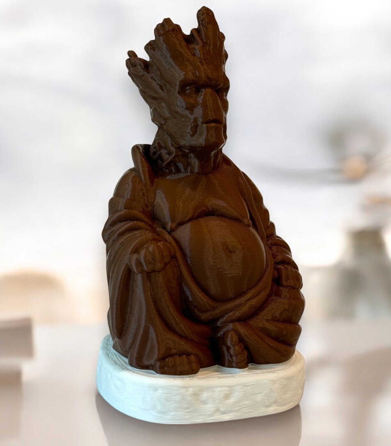 Groot Buddha Figurine Statue 3D Printed