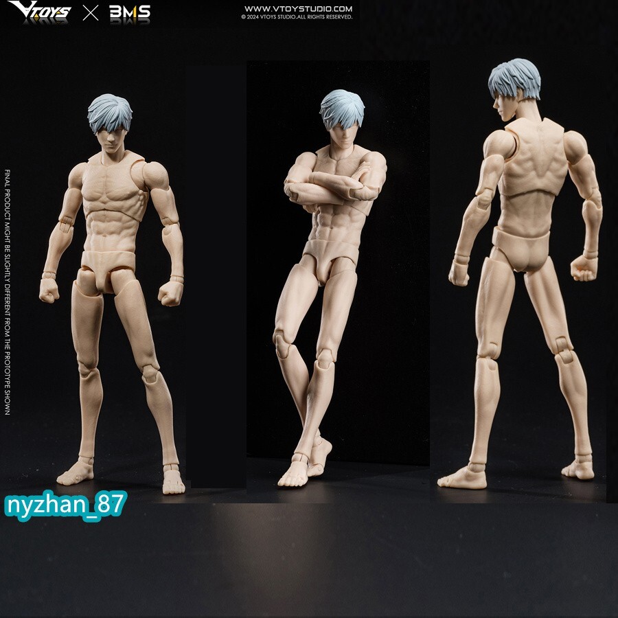 VTOYS X BMS 1:12 Male Flexible 6&Prime; Pale Doll Action Figure Jointed Body&Head Toys