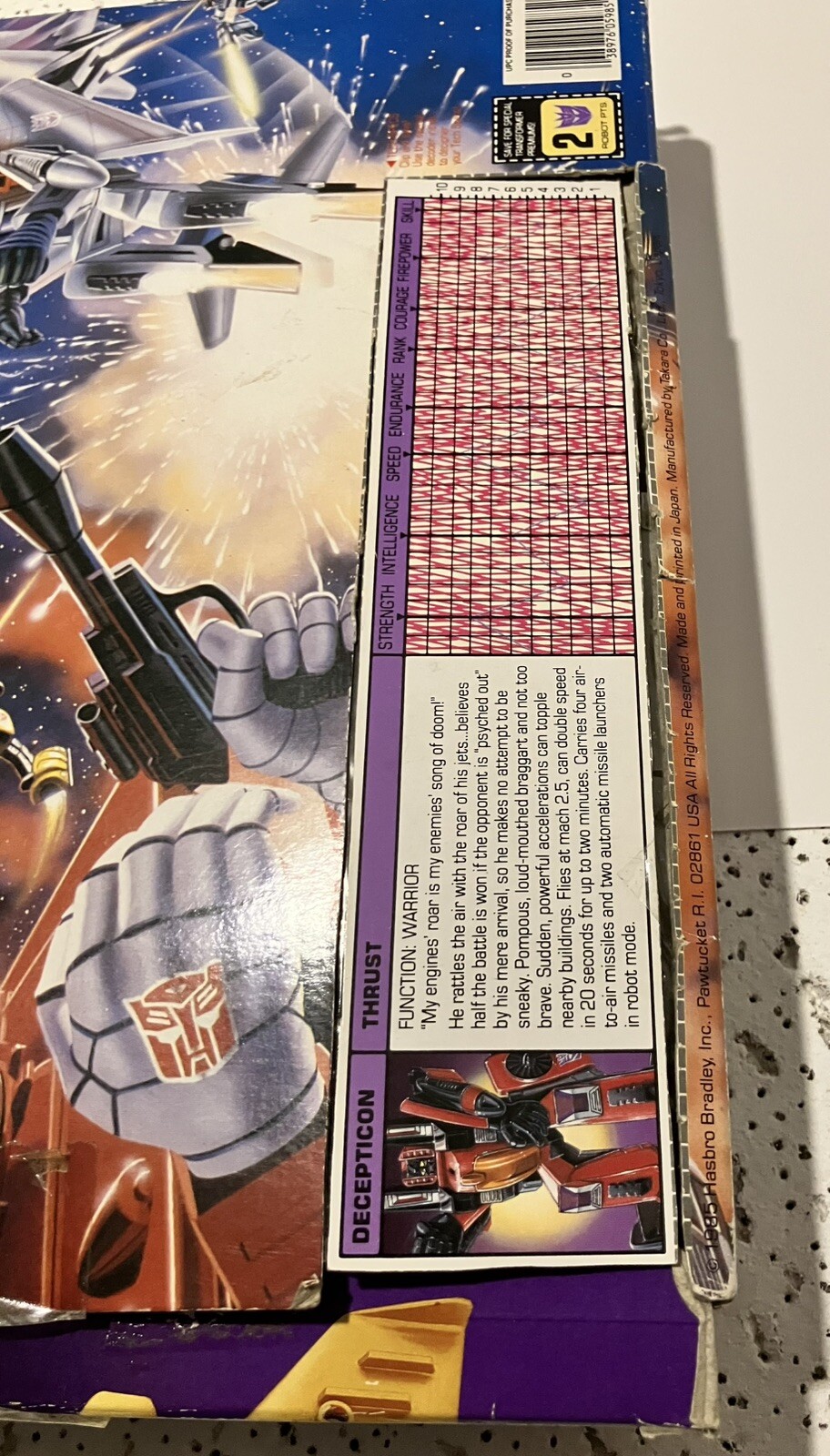Transformers G1 DIRGE Complete w/ Insert and CUT BOX – WRONG SPECS (READ!)