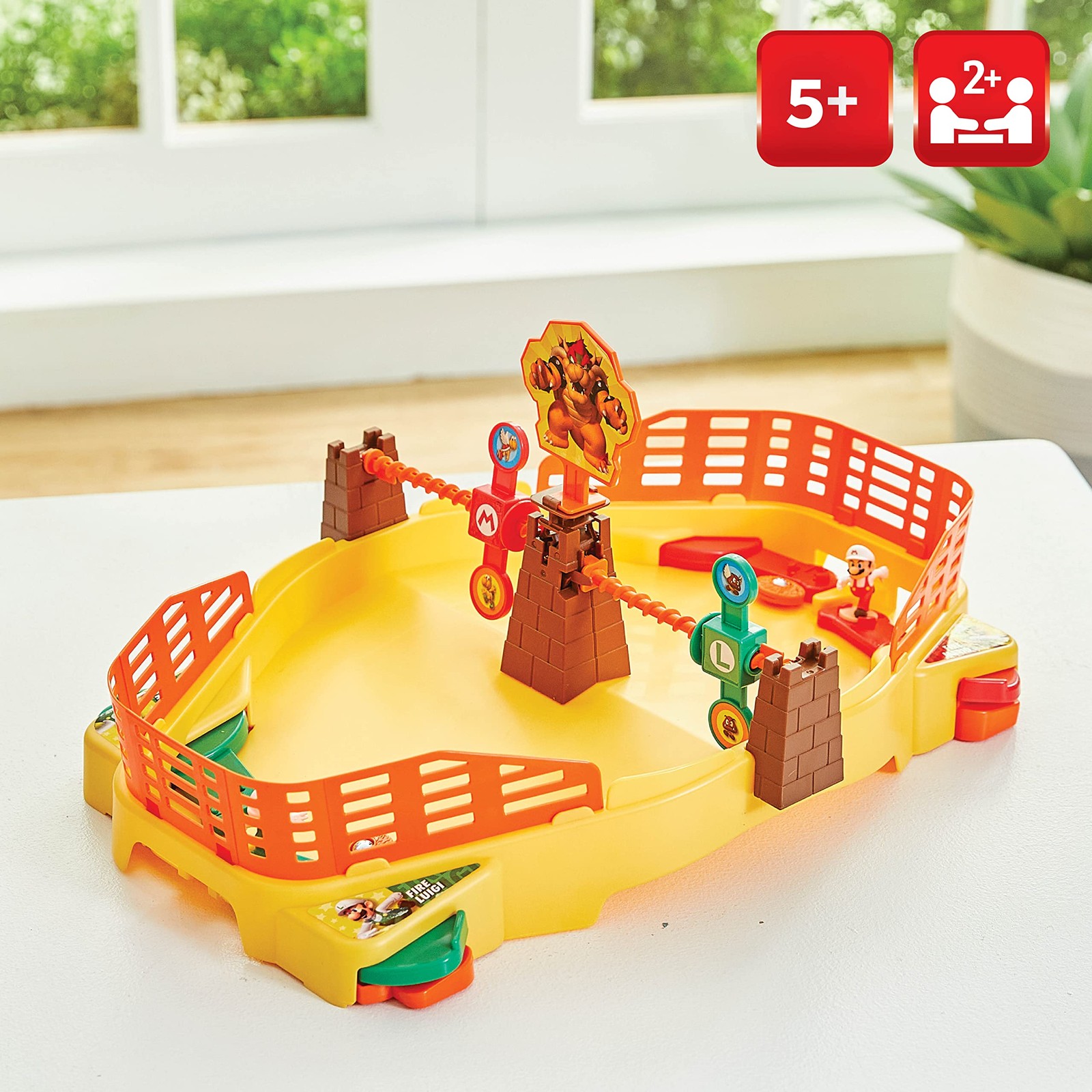 Super Mario Fireball Stadium – 2-Player Tabletop Action Game for Ages 5+ – In…