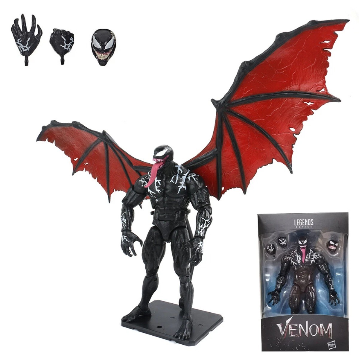 7 Inch Venom Action Figure with Wings and Brackets Collectible Toys Model Gifts