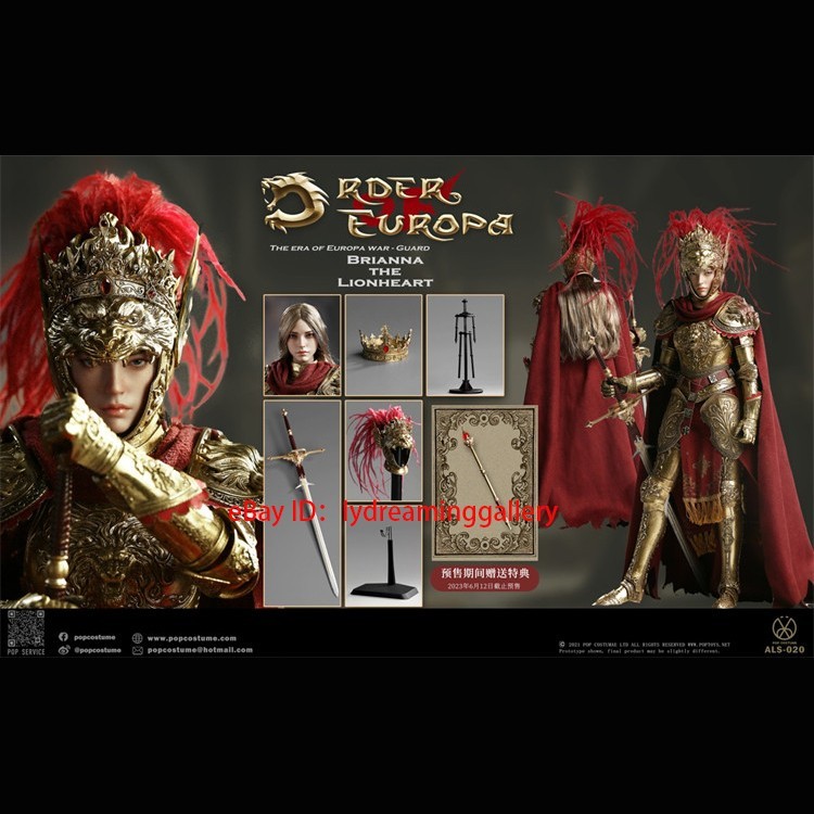 POP COSTUME ALS-020 THE ERA OF EUROPA WAR Lionheart Brianna 1/6 Action Figure