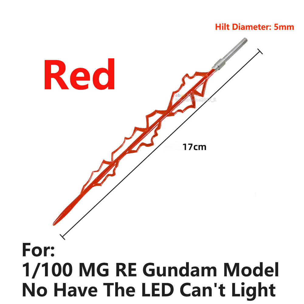 For 1/100 MG RE Gundam Model Beam Saber Lightsaber Light Sword Blade NO LED Set