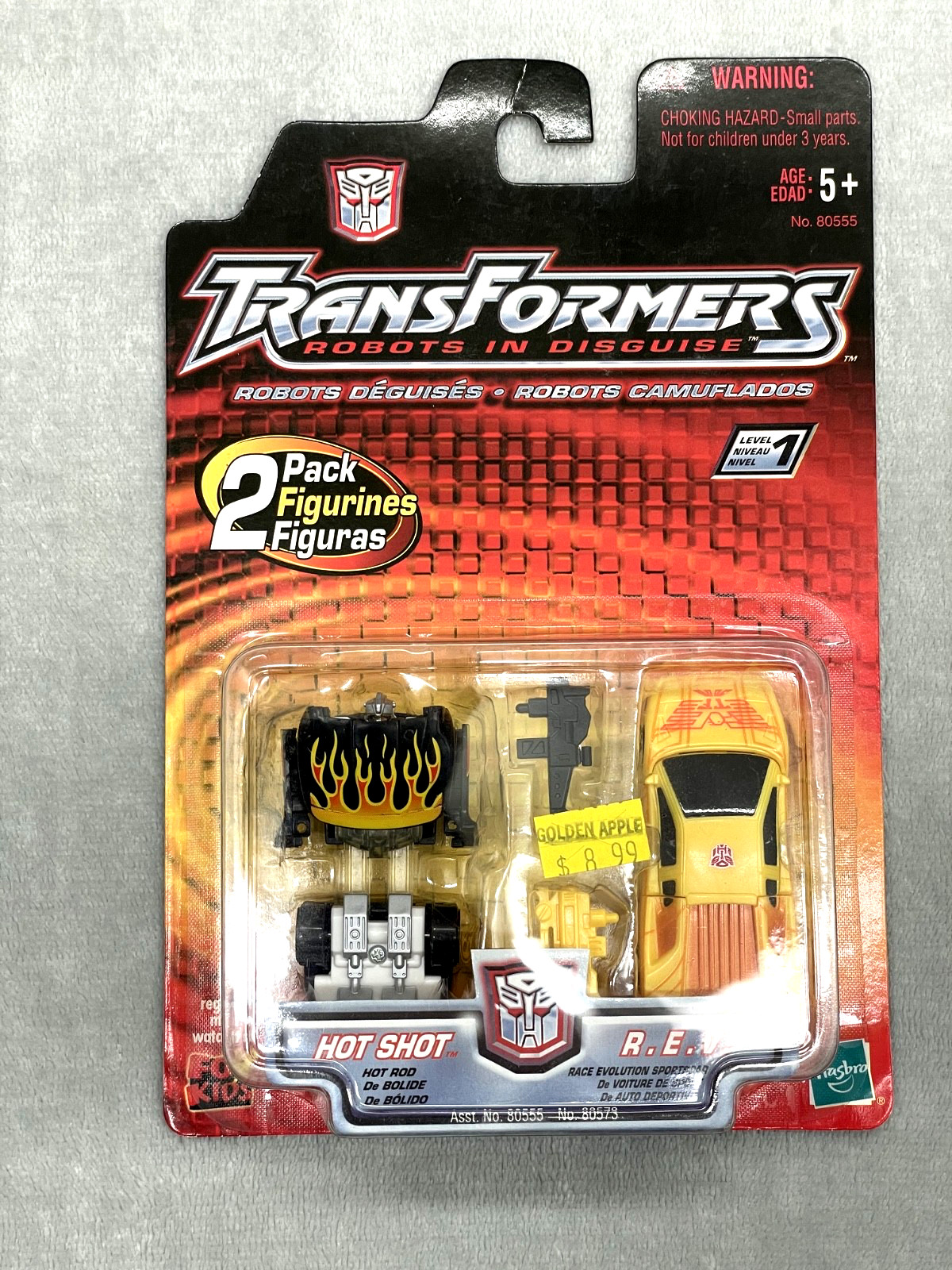 Transformers Robots in Disguise Hot Shot R.E.V. 2 Pack Yellow Black Hasbro 2001
