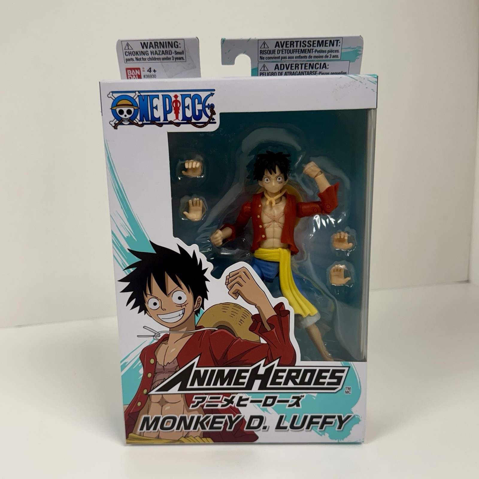 One Piece Anime Heroes Monkey D. Luffy 6.5” Action Figure – Bandai New Sealed