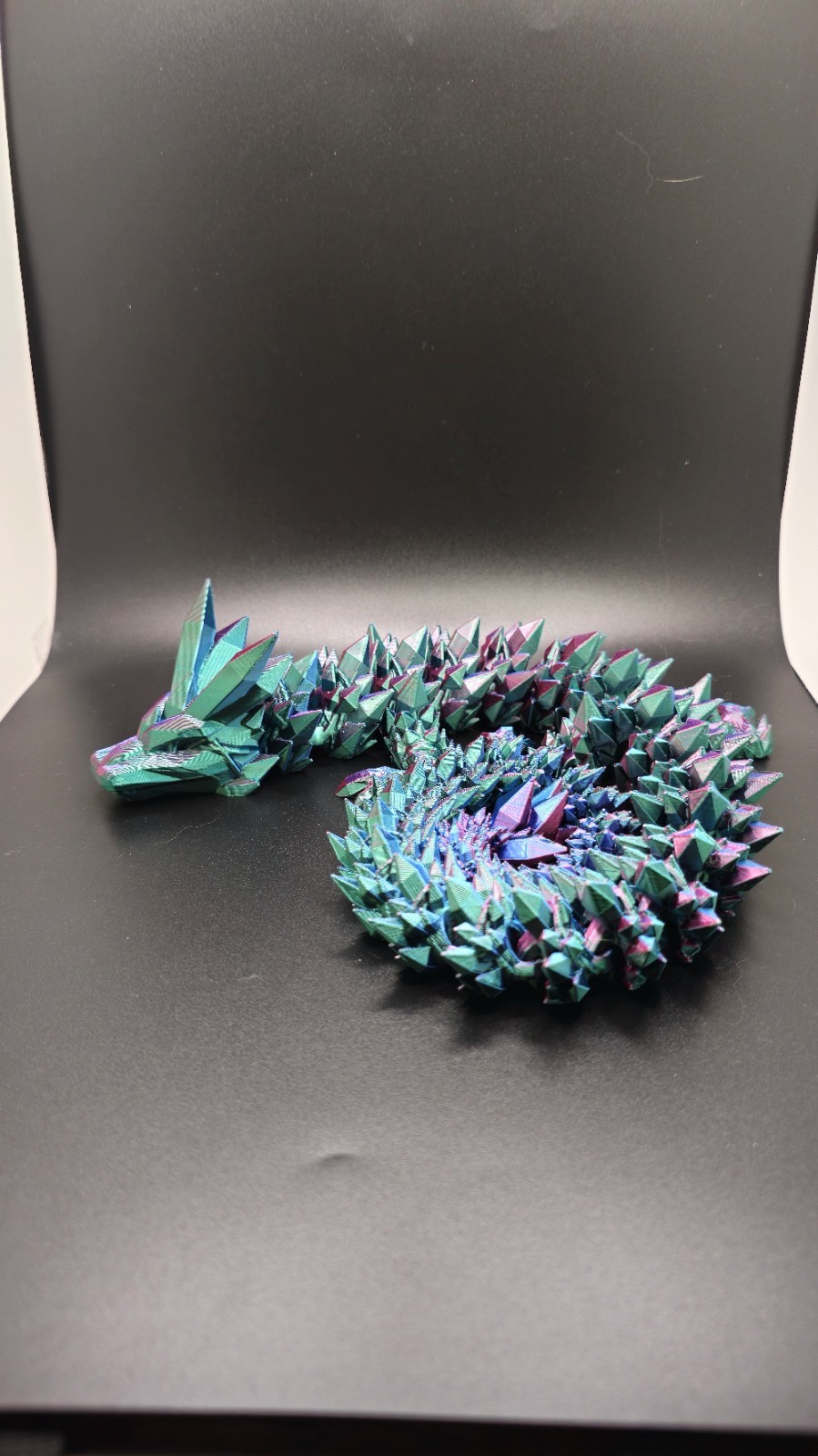 3D Printed Flexi Dragon, Articulated Crystal Dragon [WITH EGG]/Large-24inches
