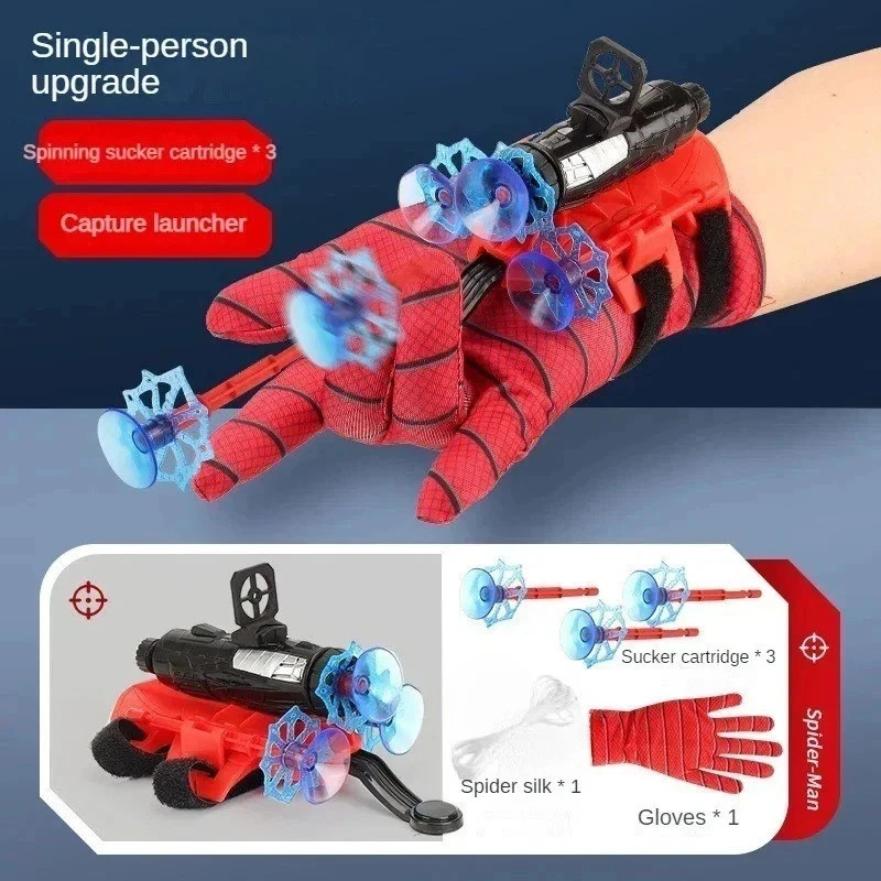 Anime Spider-Man Glove Launcher Wrist Toy Set Action Figure Role Play Kids Gift
