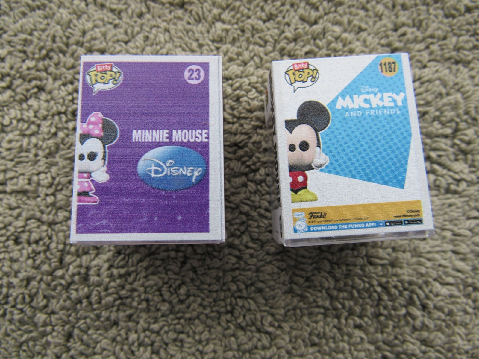 Funko Bitty Pop Disney MICKEY MOUSE #1187 MINNIE MOUSE #23 😳 MINT