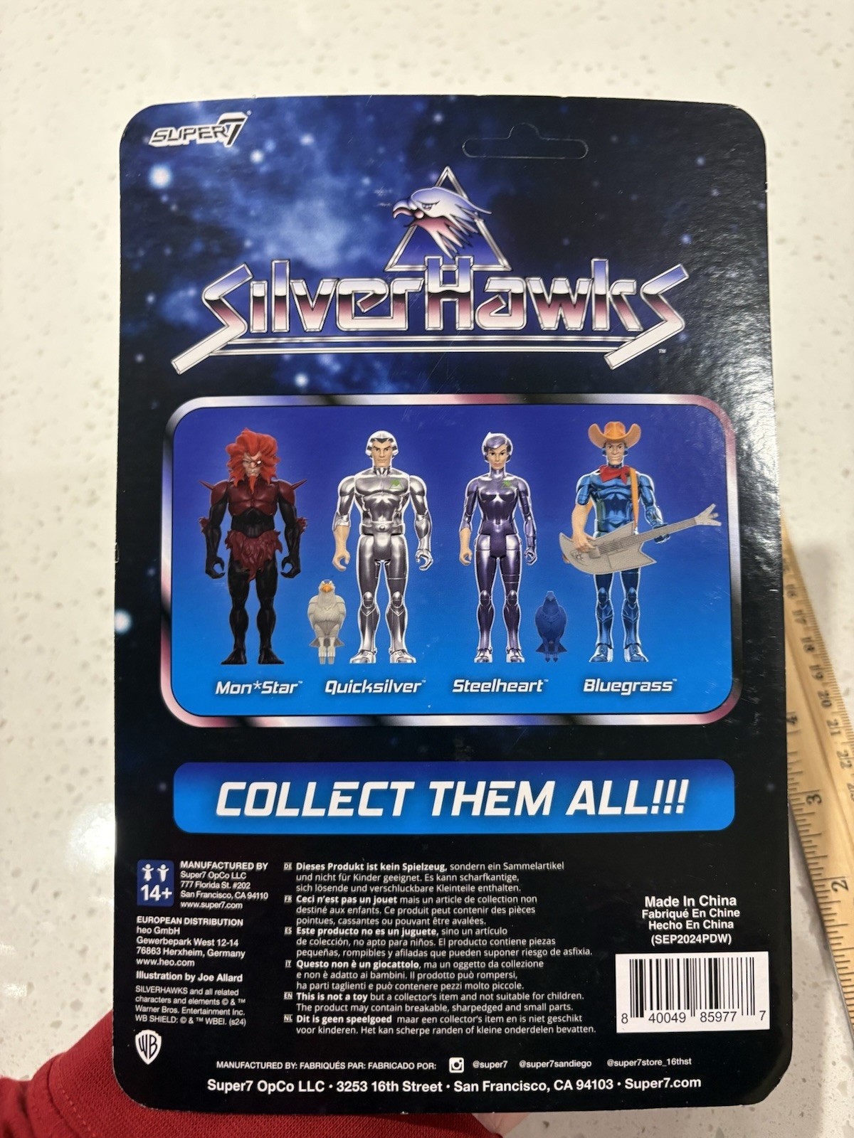 Super7 ReAction Silverhawks Bluegrass Action Figure New in Package