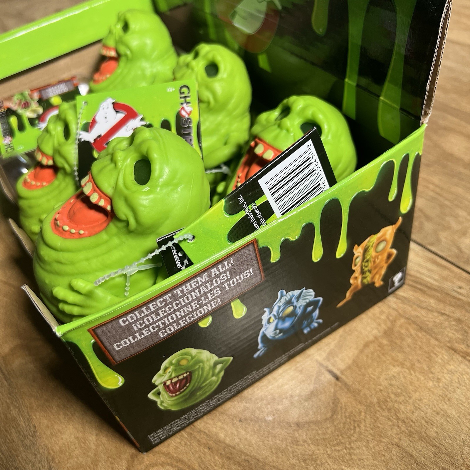 RARE Ghostbusters Ecto Ghosts 5 Fig LOT – SLIMER + Retail Display Box