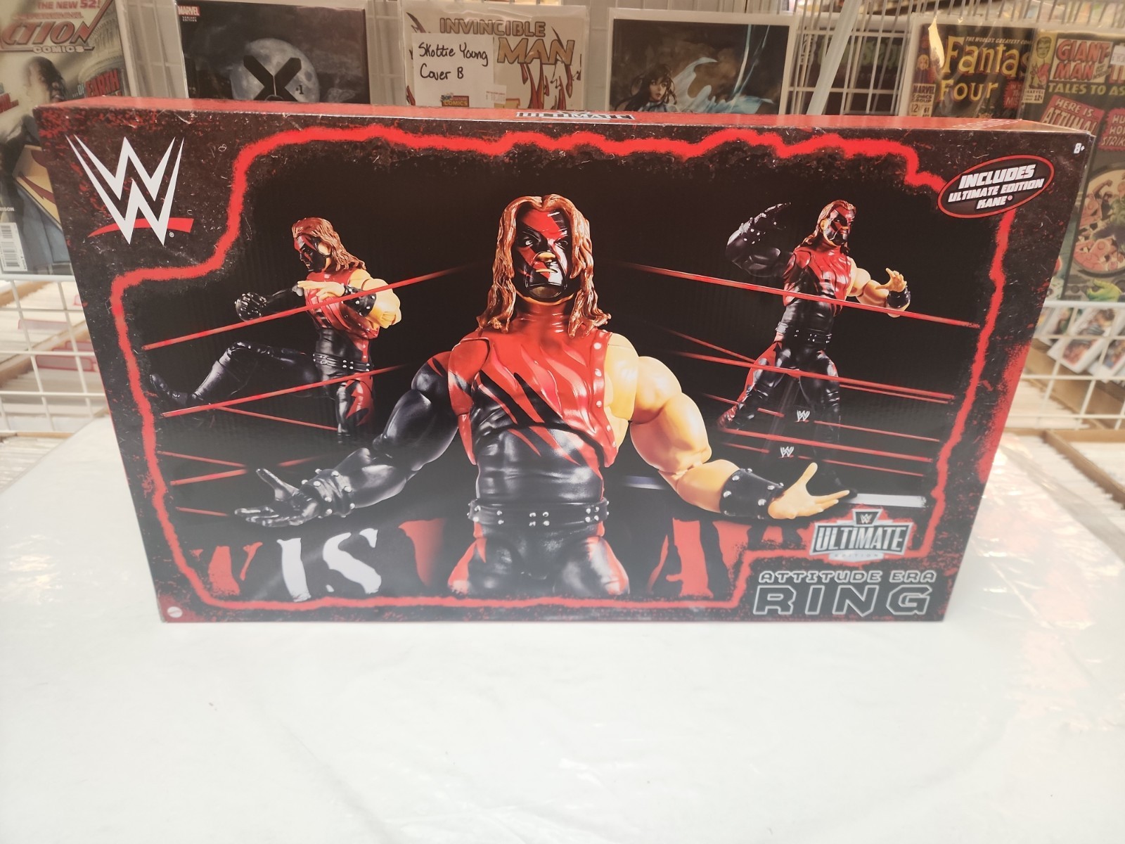 WWE Ultimate Edition Attitude Era RAW Ring w/ Kane Factory Factory Sealed Mattel