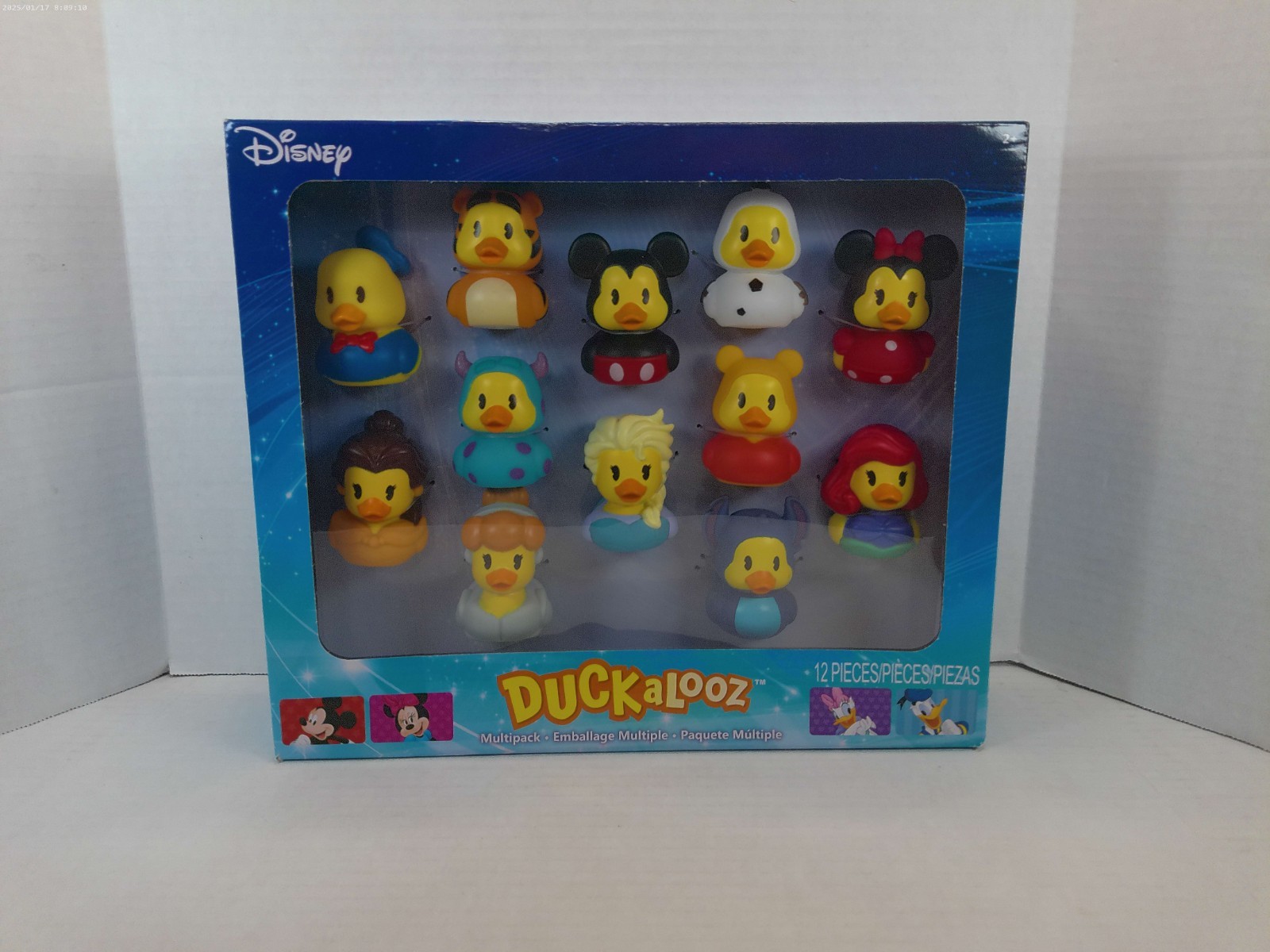 Disney 12 Piece Multipack DuckaLooz Rubber Ducks Jeep Duckies Bath Toys