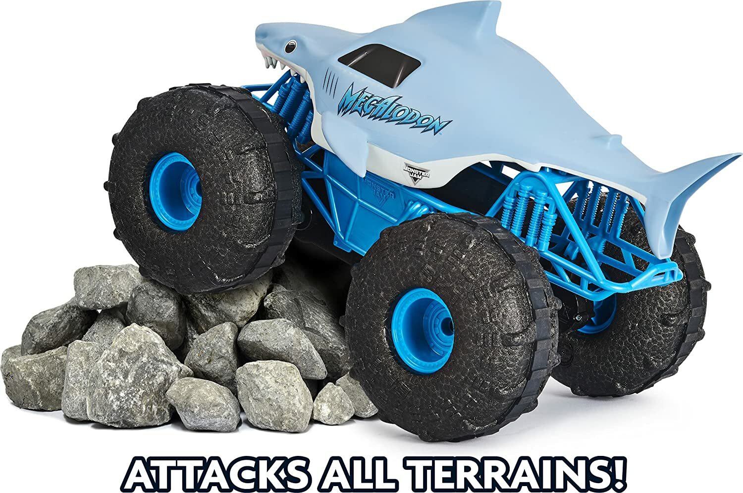 Monster Jam Megalodon Remote Control Truck 1:15 RC Car Drives on Water Toy Shark