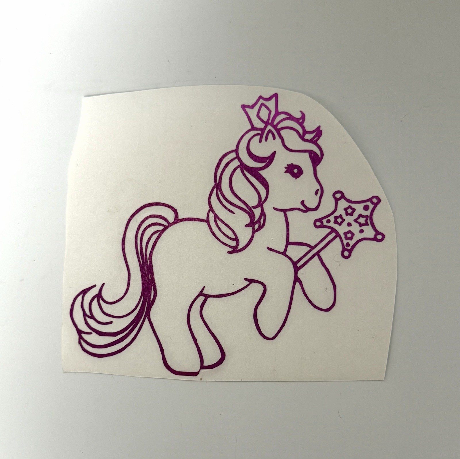 BVS My Little Pony Merch Fan Made Vinyl Sticker Decal Princess & Wand G1 NEW