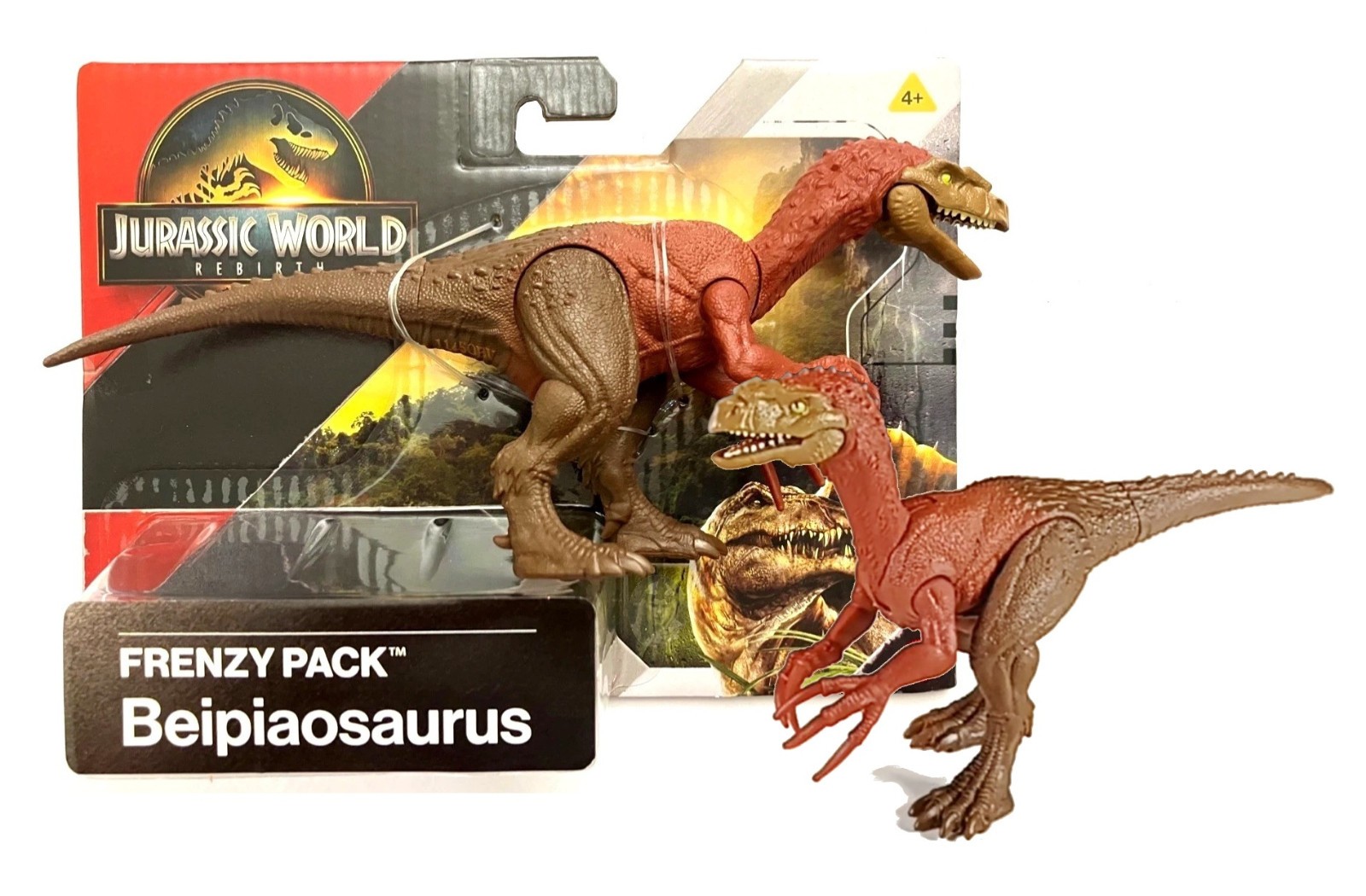 Jurassic World Rebirth Frenzy Pack Beipiaosaurus 6in. Figure New in Box