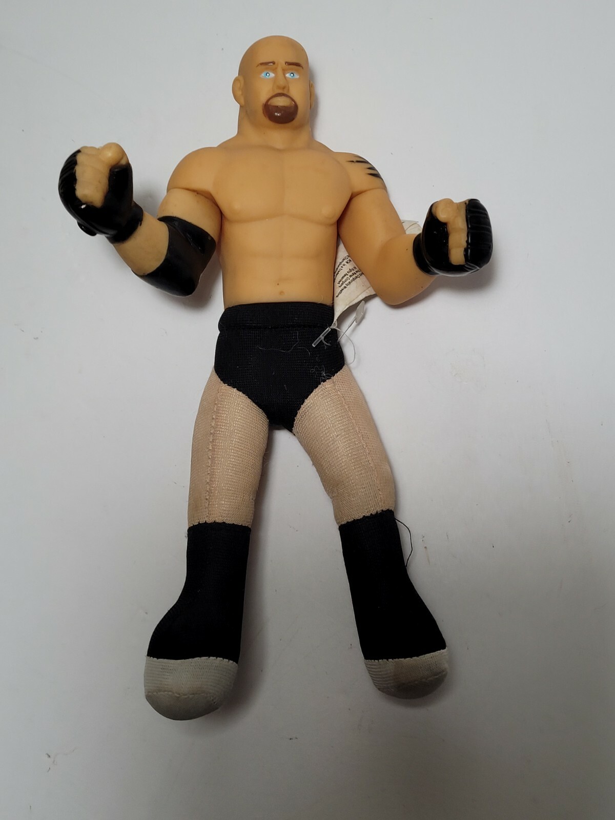 WCW WWE Wrestling 9” Goldberg Plush/Plastic Figure, 199 Play by Play, Vintage